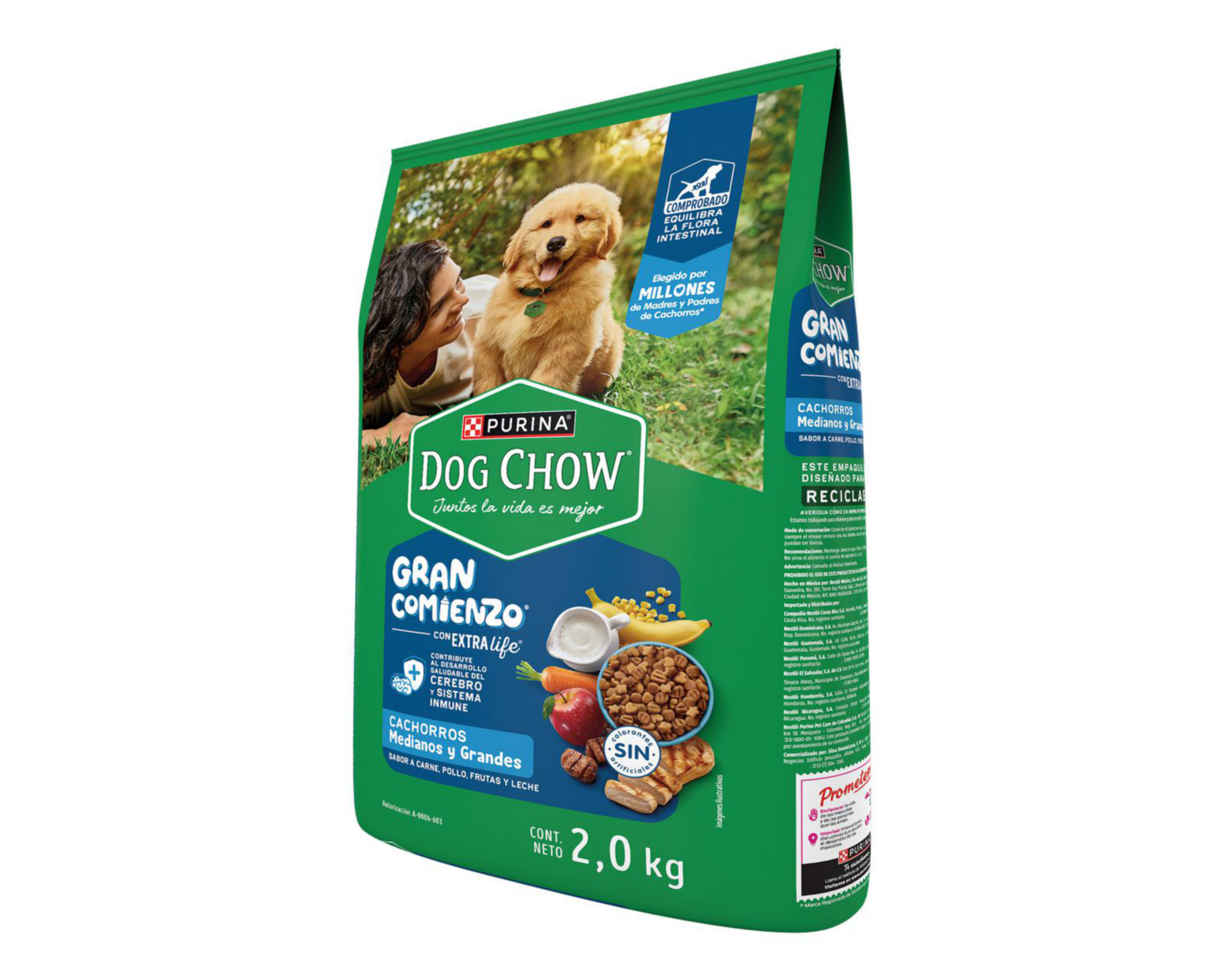 Foto 9 pulgar | Alimento para Perro Purina Dog Chow Cachorro 2 kg