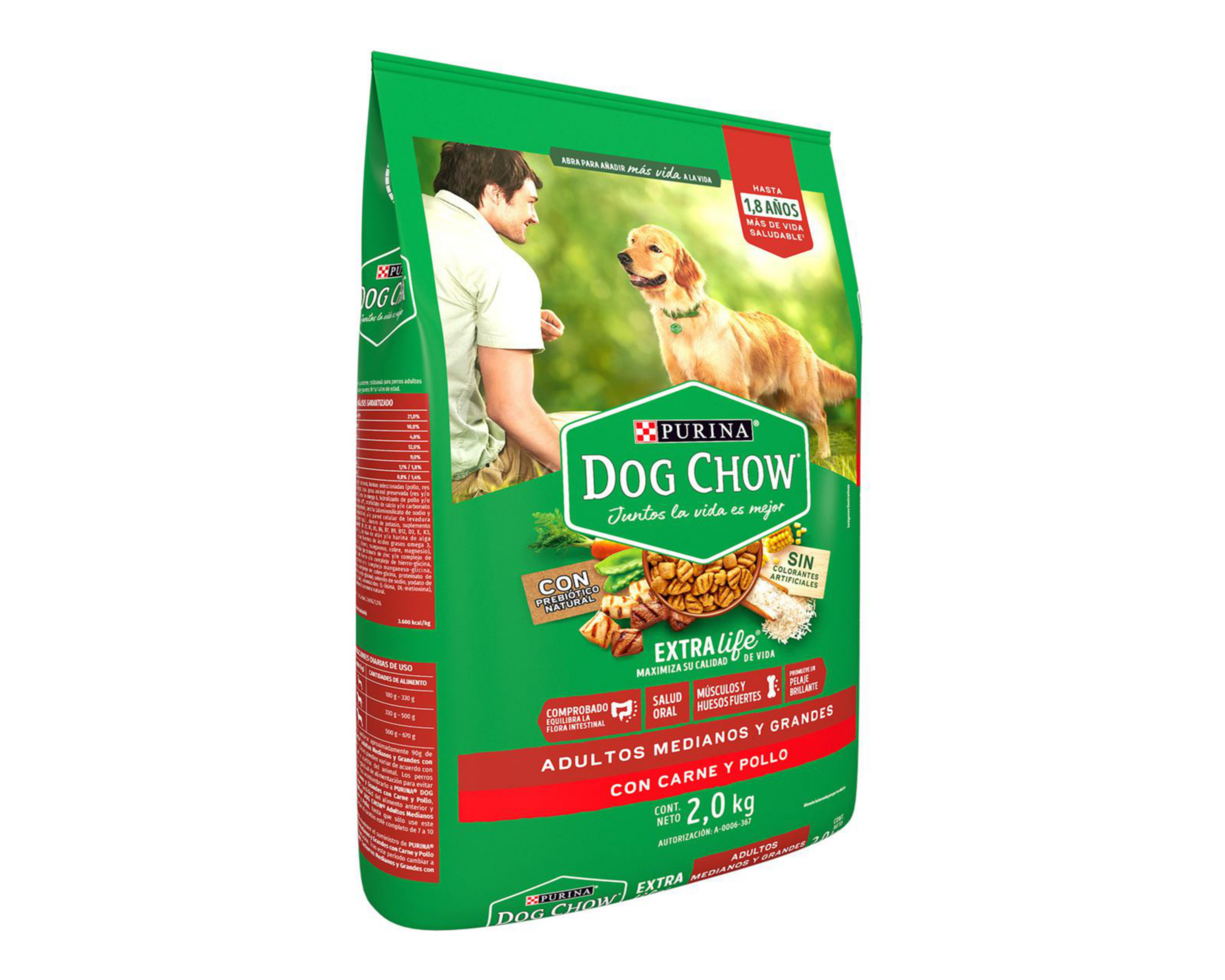 Foto 9 pulgar | Alimento para Perro Purina Dog Chow Adulto 2 kg