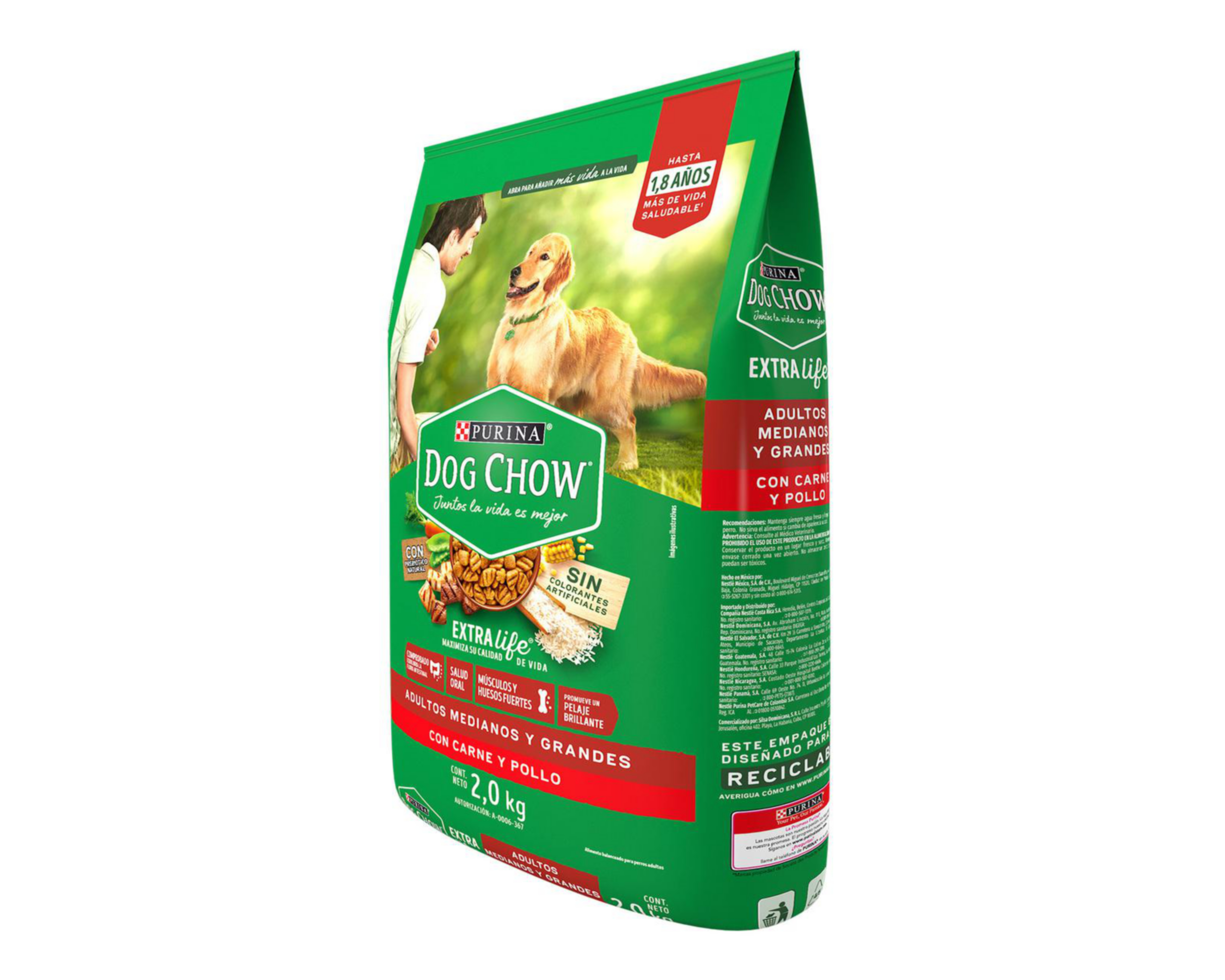 Foto 10 pulgar | Alimento para Perro Purina Dog Chow Adulto 2 kg