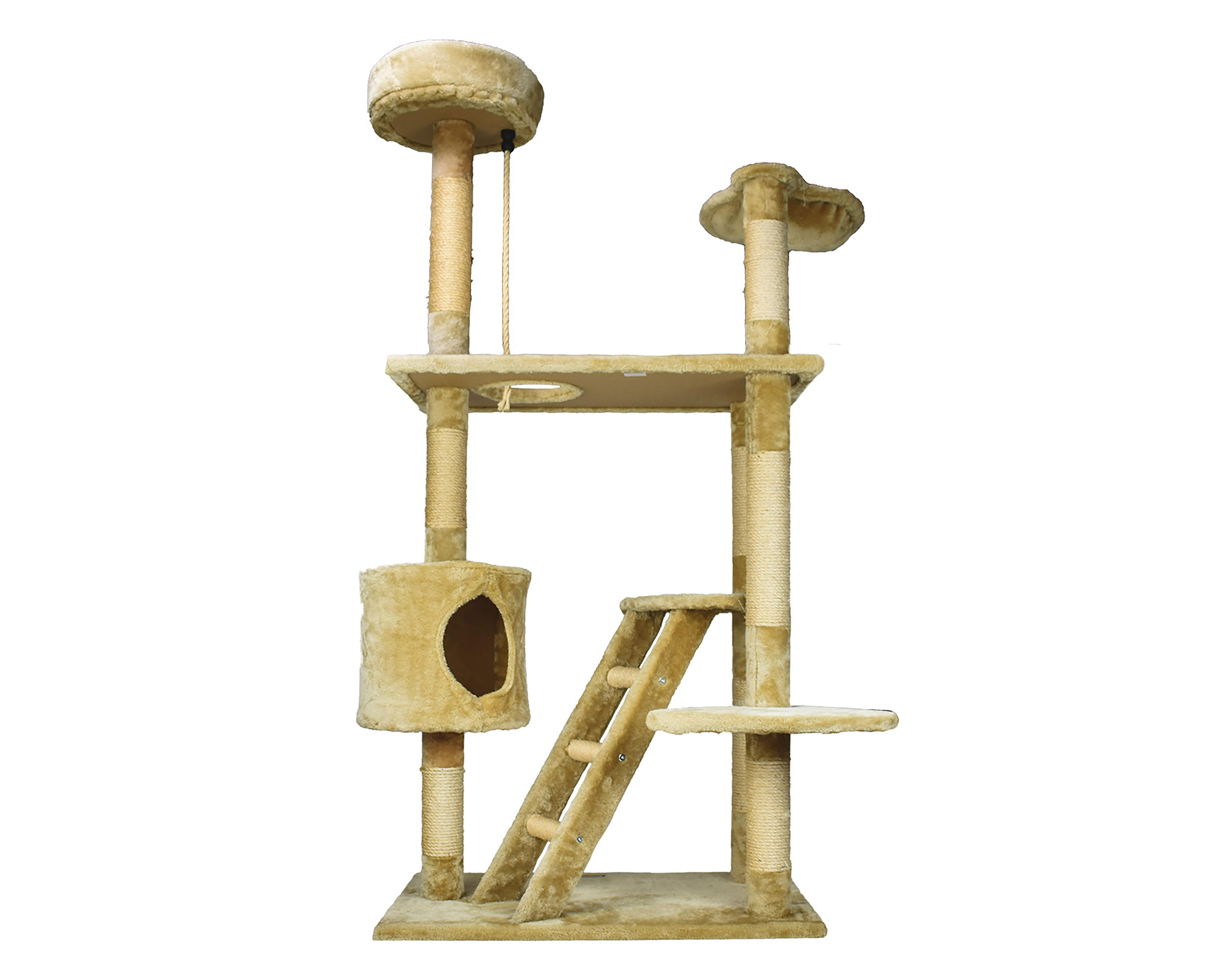 Foto 2 pulgar | Árbol Rascador para Gato Fancy Pets Byblos con Casa y Escalera