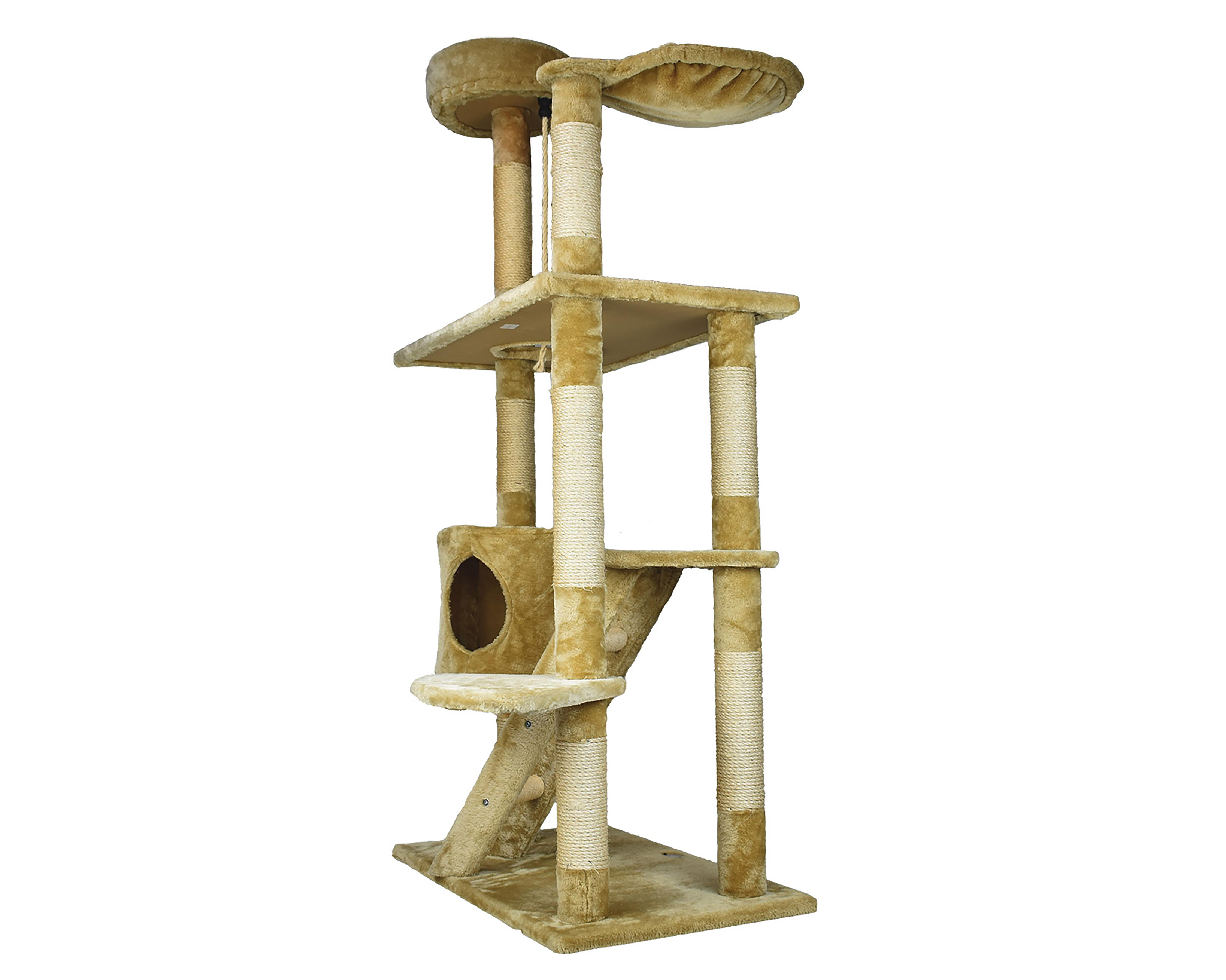 Foto 4 pulgar | Árbol Rascador para Gato Fancy Pets Byblos con Casa y Escalera