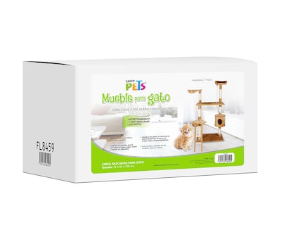 Foto 4 | Árbol Rascador para Gato Fancy Pets Byblos con Casa y Escalera