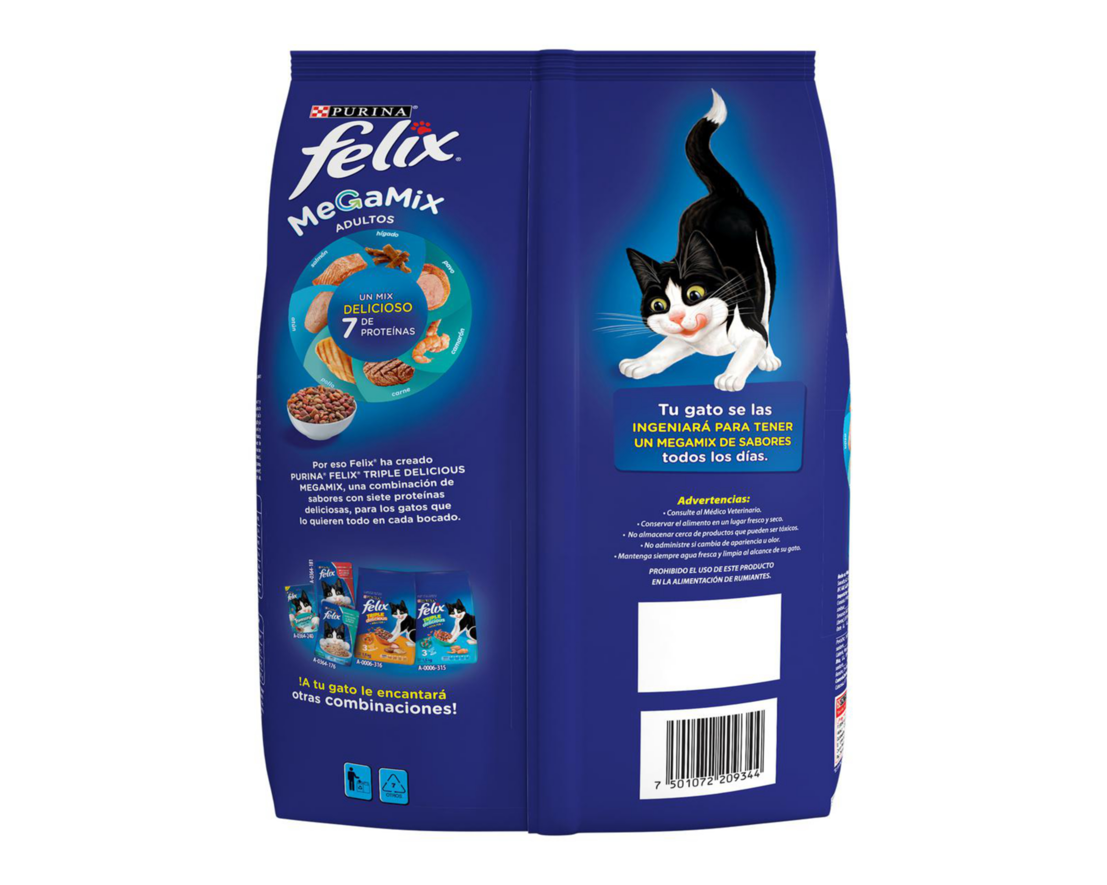 Foto 3 pulgar | Alimento para Gato Purina Félix Adulto 1.5 kg