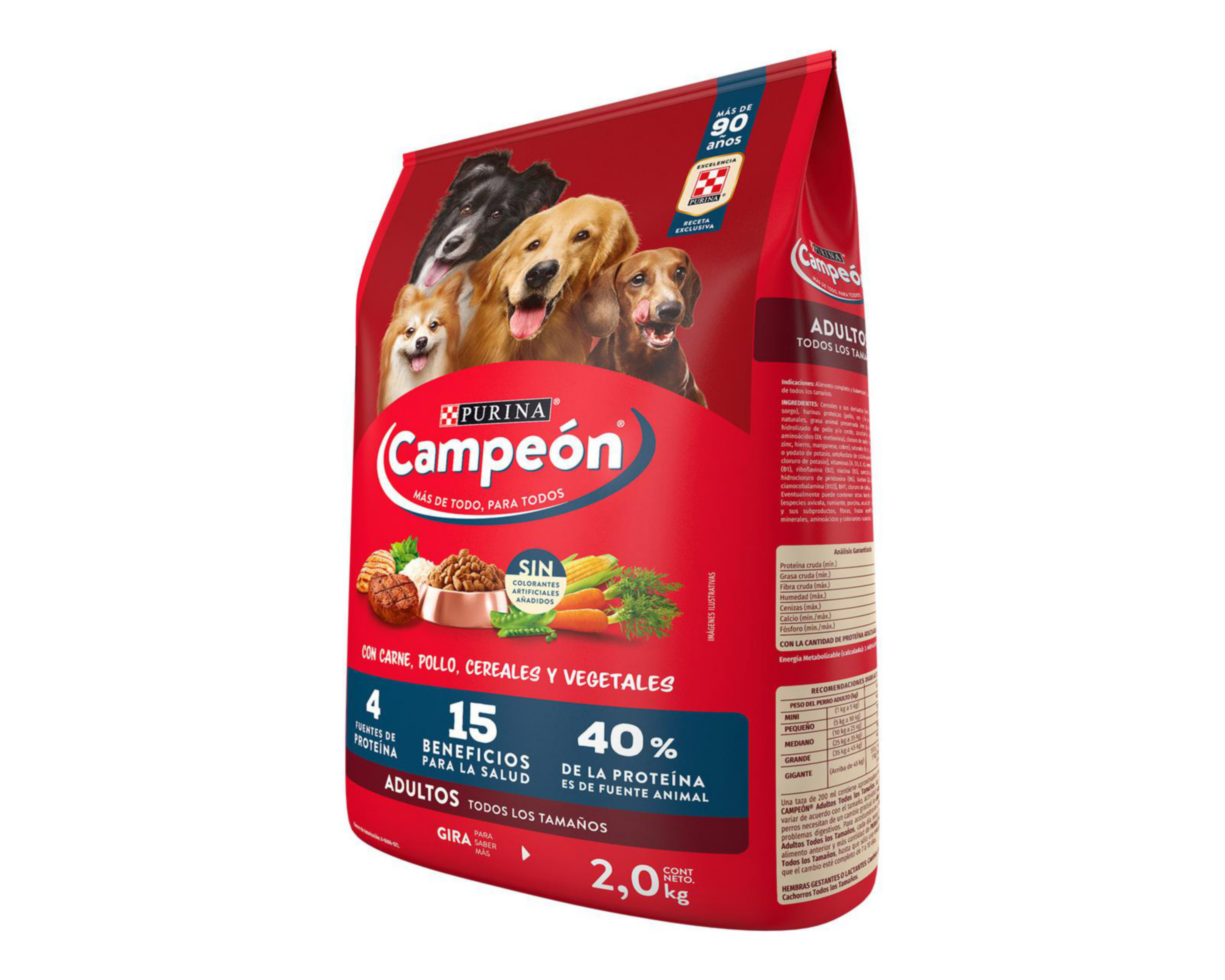 Foto 11 pulgar | Alimento para Perro Purina Campeón Adulto 2 kg