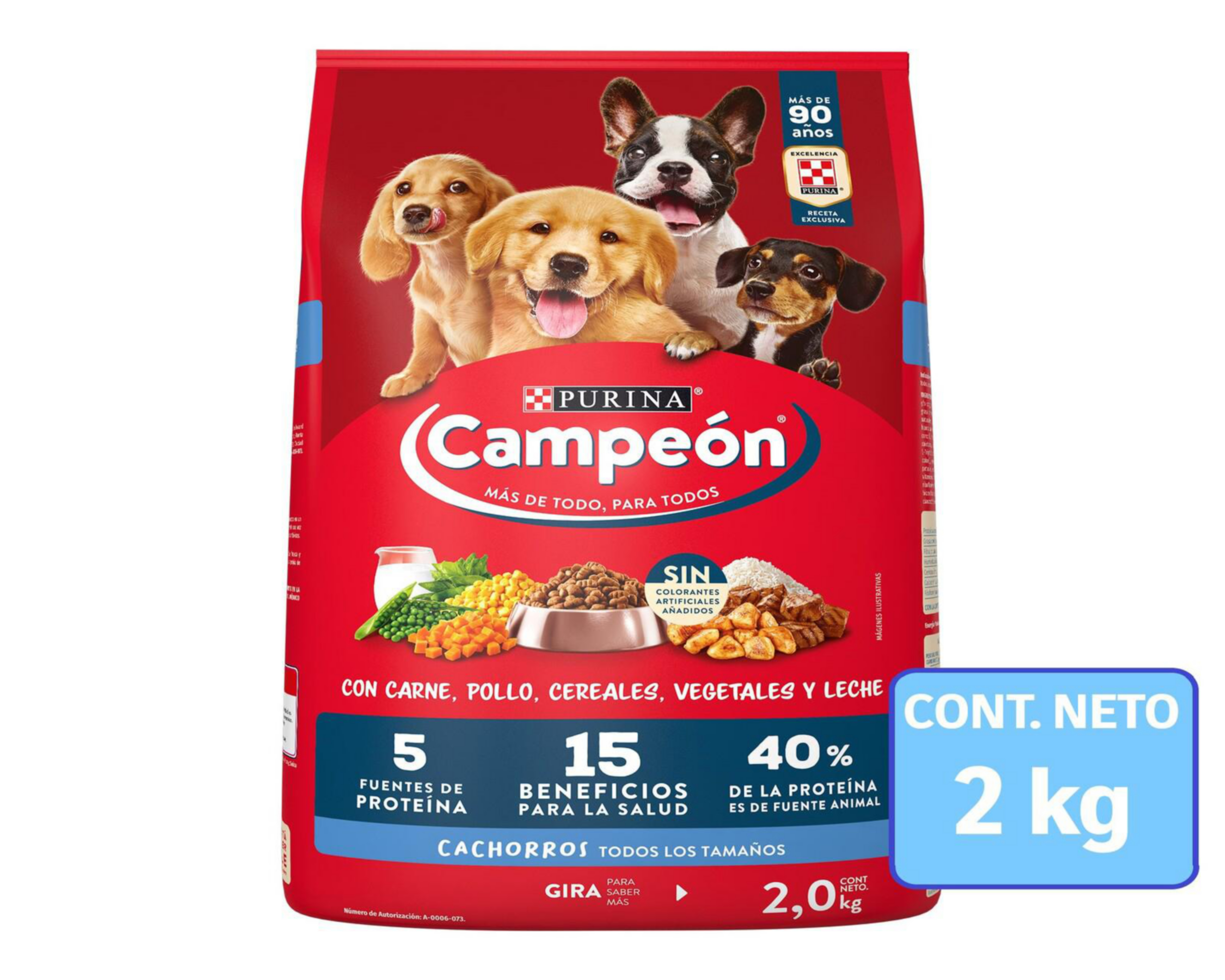 Foto 2 pulgar | Alimento para Perro Purina Campeón Cachorro 2 kg