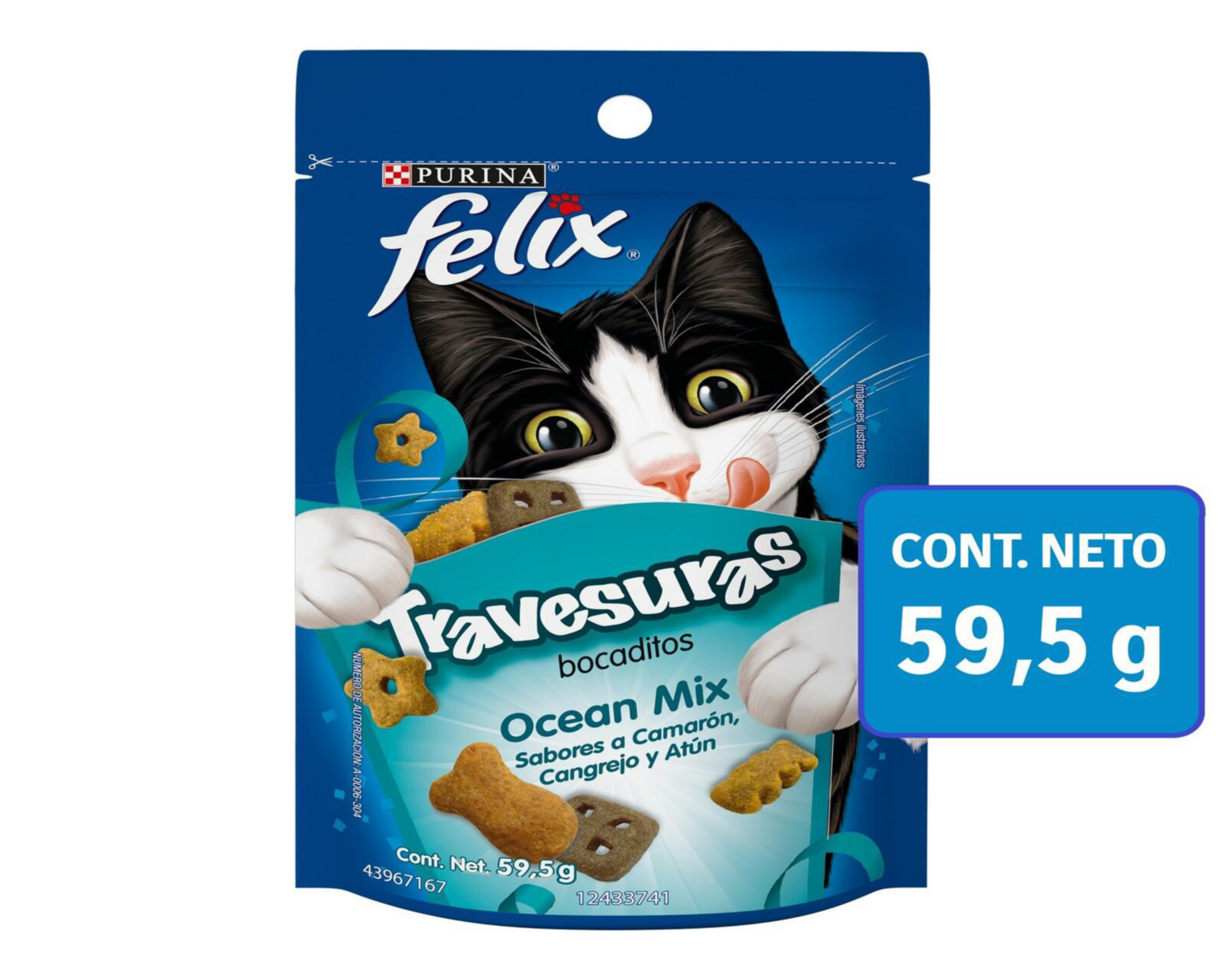 Foto 2 pulgar | Snack para Gato Purina Felix Travesuras 59.5 g