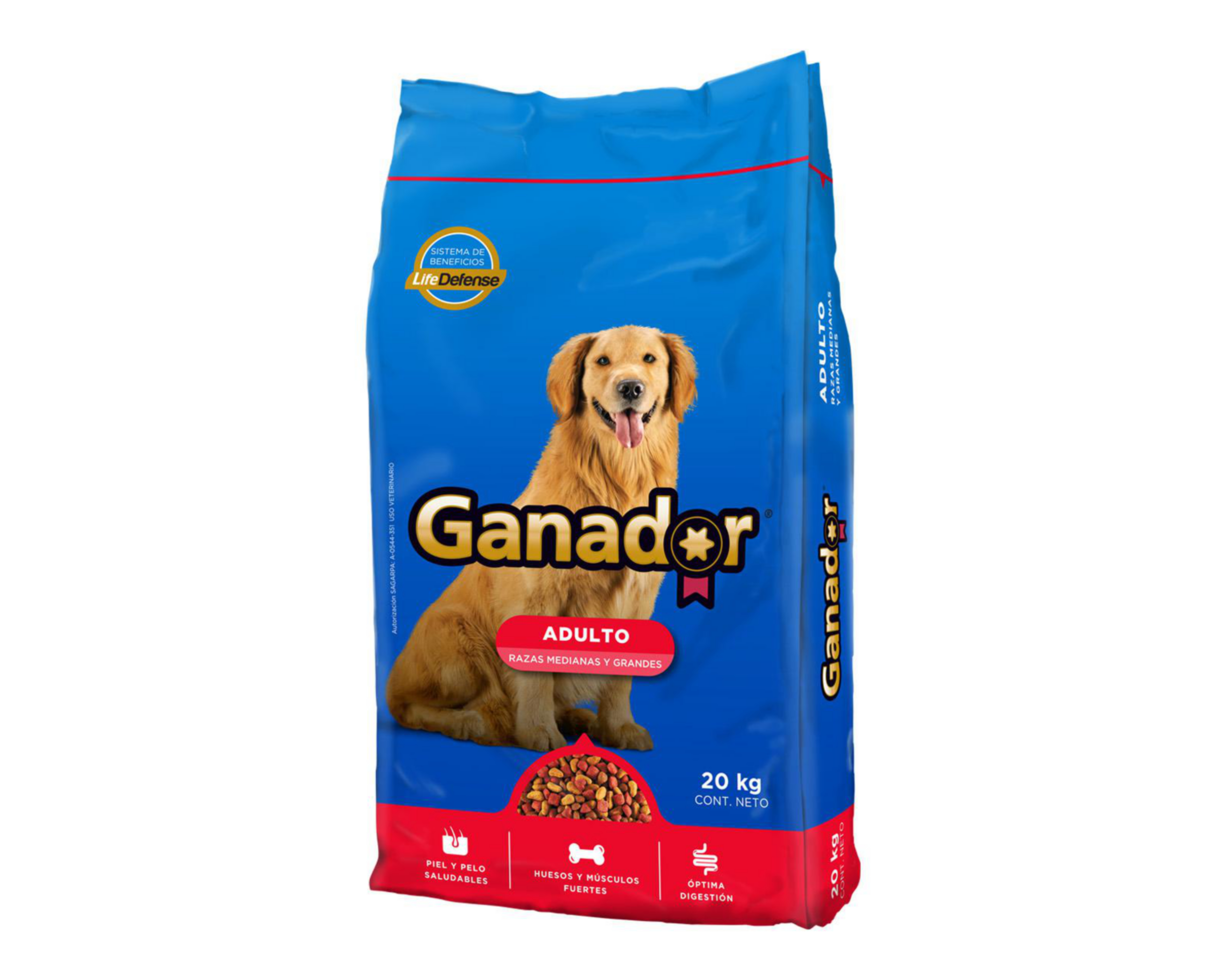 Foto 4 pulgar | Alimento para Perro Ganador Adulto Razas Medianas y Grandes 20 kg