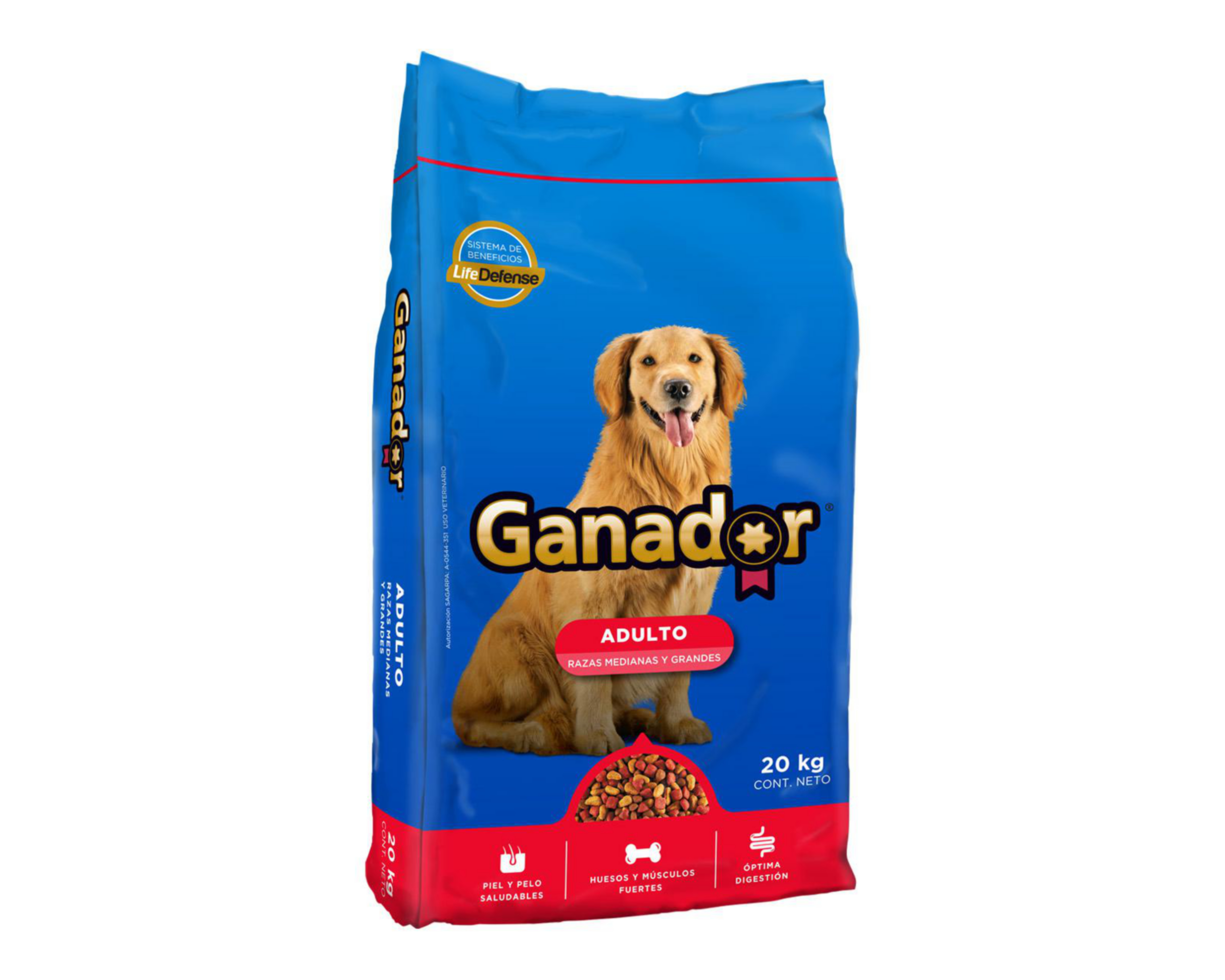 Foto 5 pulgar | Alimento para Perro Ganador Adulto Razas Medianas y Grandes 20 kg