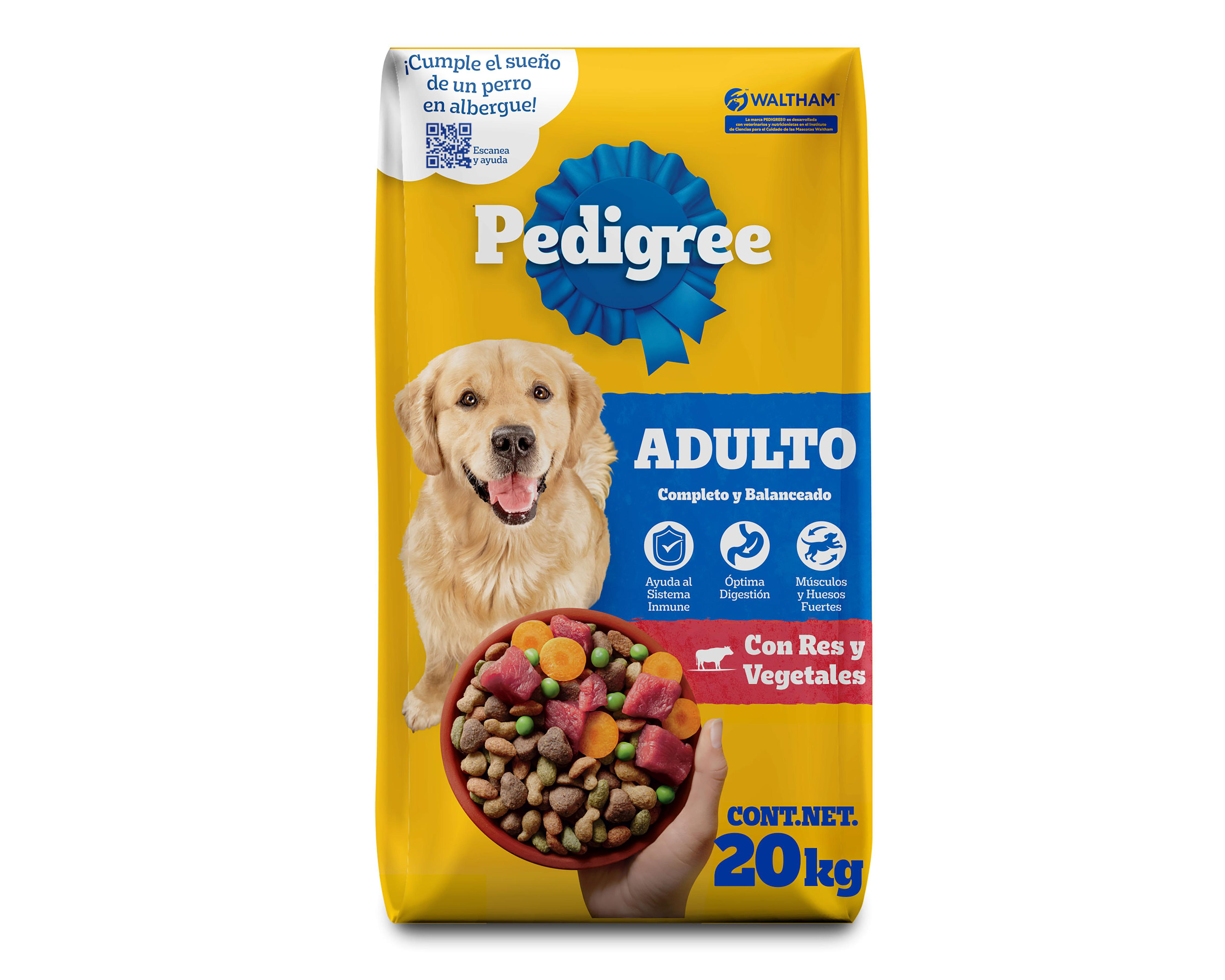 Foto 2 pulgar | Alimento para Perro Pedigree Adulto 20 kg