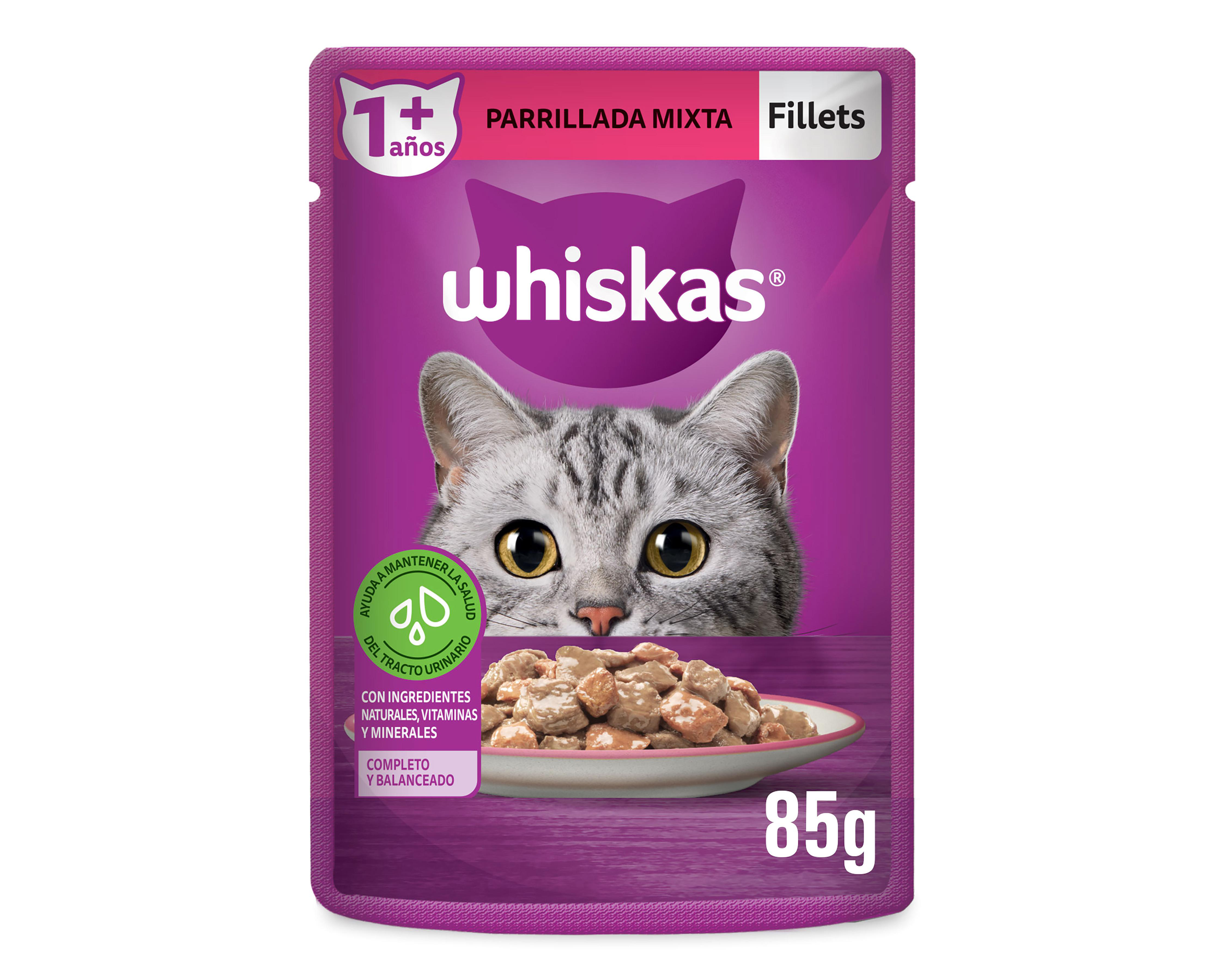 Foto 2 pulgar | Alimento para Gato Whiskas Adulto 85 g