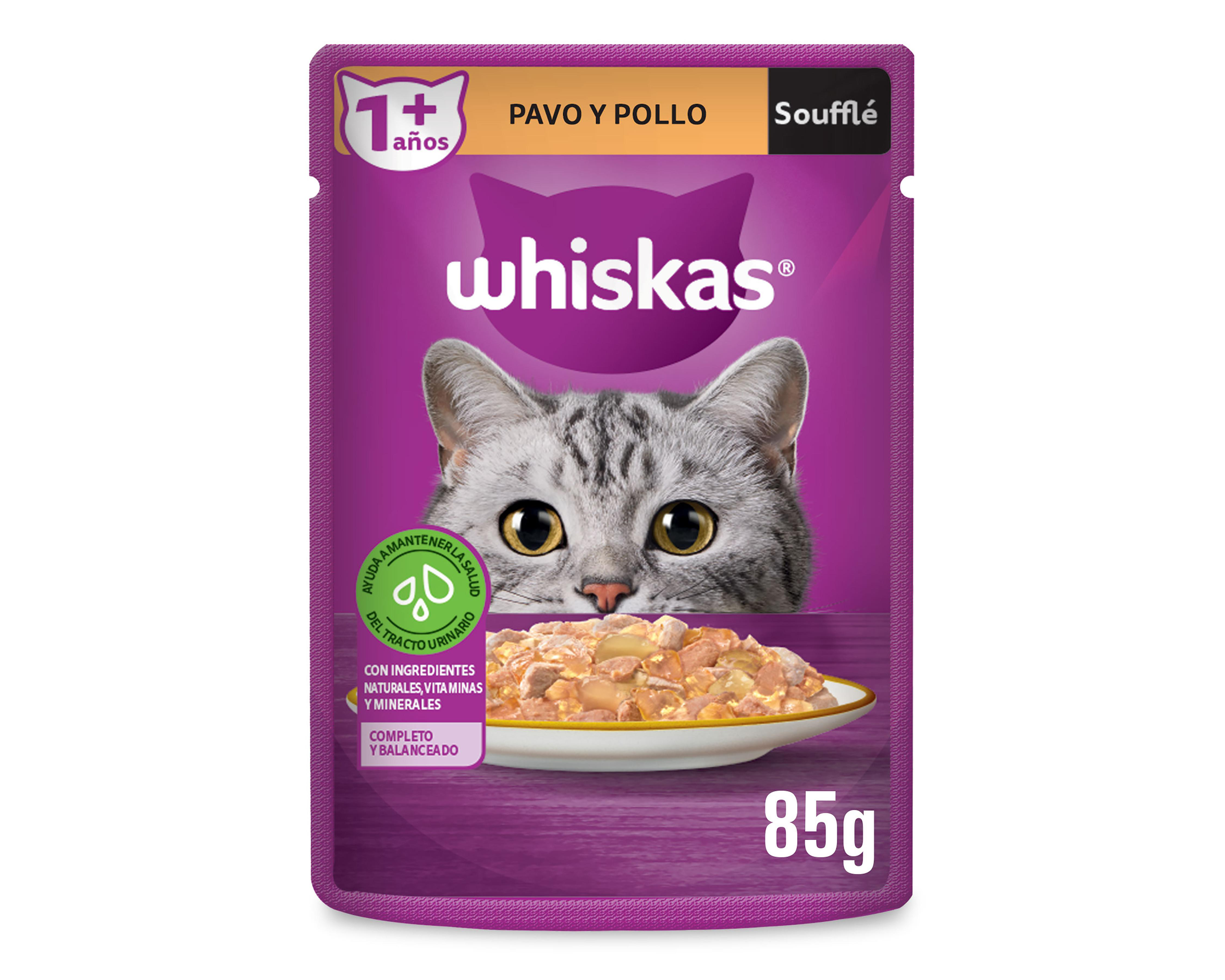 Foto 2 pulgar | Alimento para Gato Whiskas Adulto 85 g