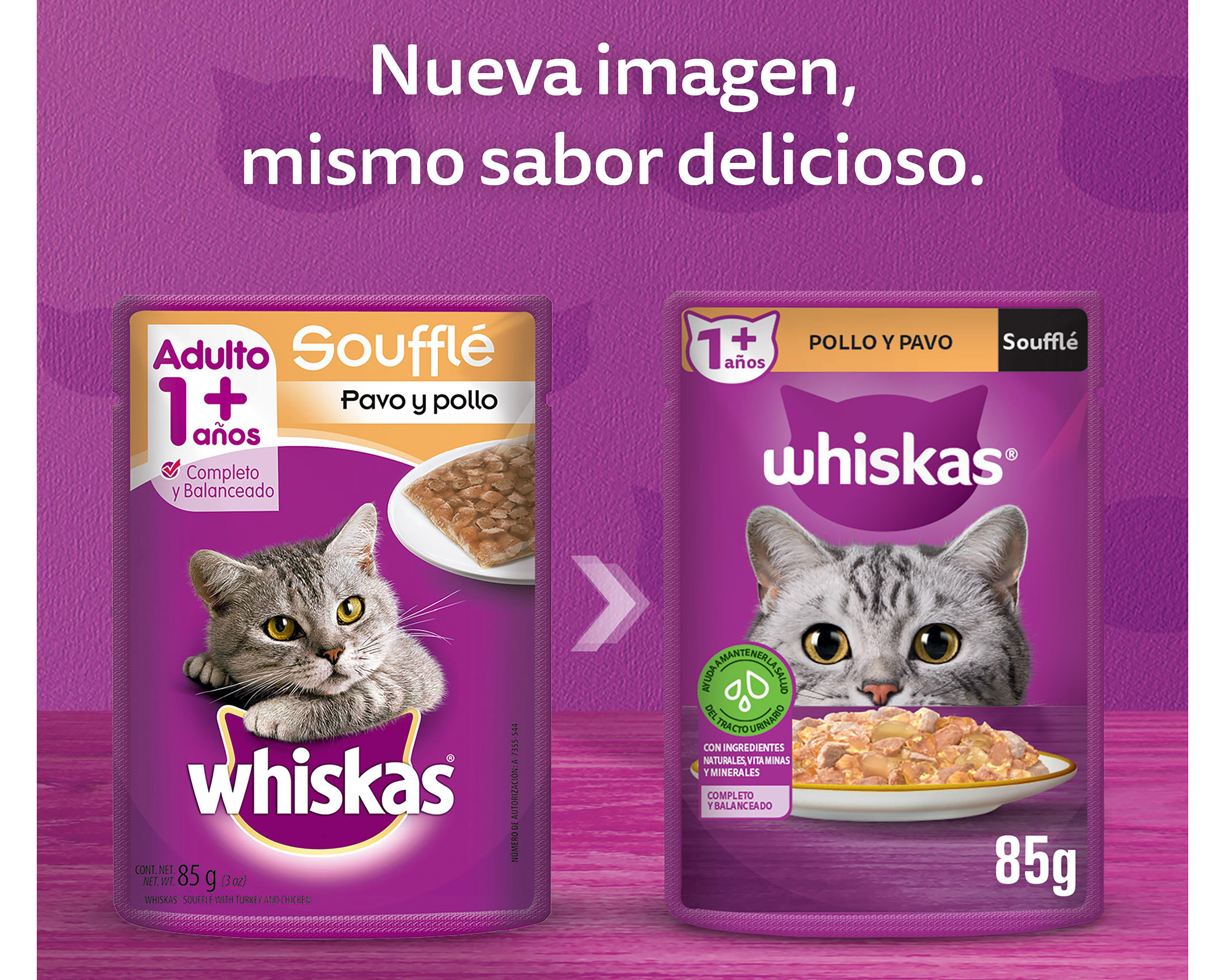 Foto 5 pulgar | Alimento para Gato Whiskas Adulto 85 g