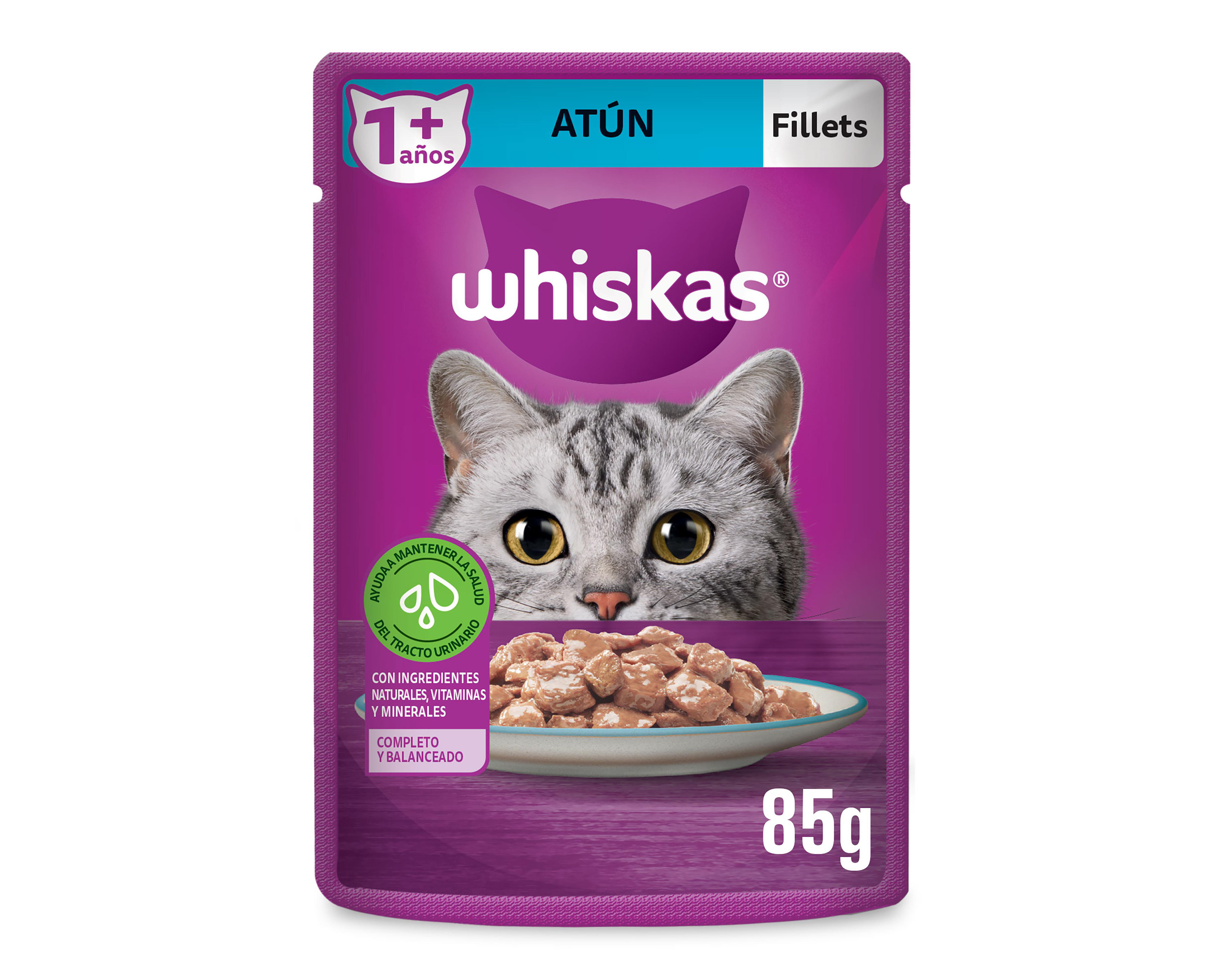 Foto 2 pulgar | Alimento para Gato Whiskas Adulto 85 g