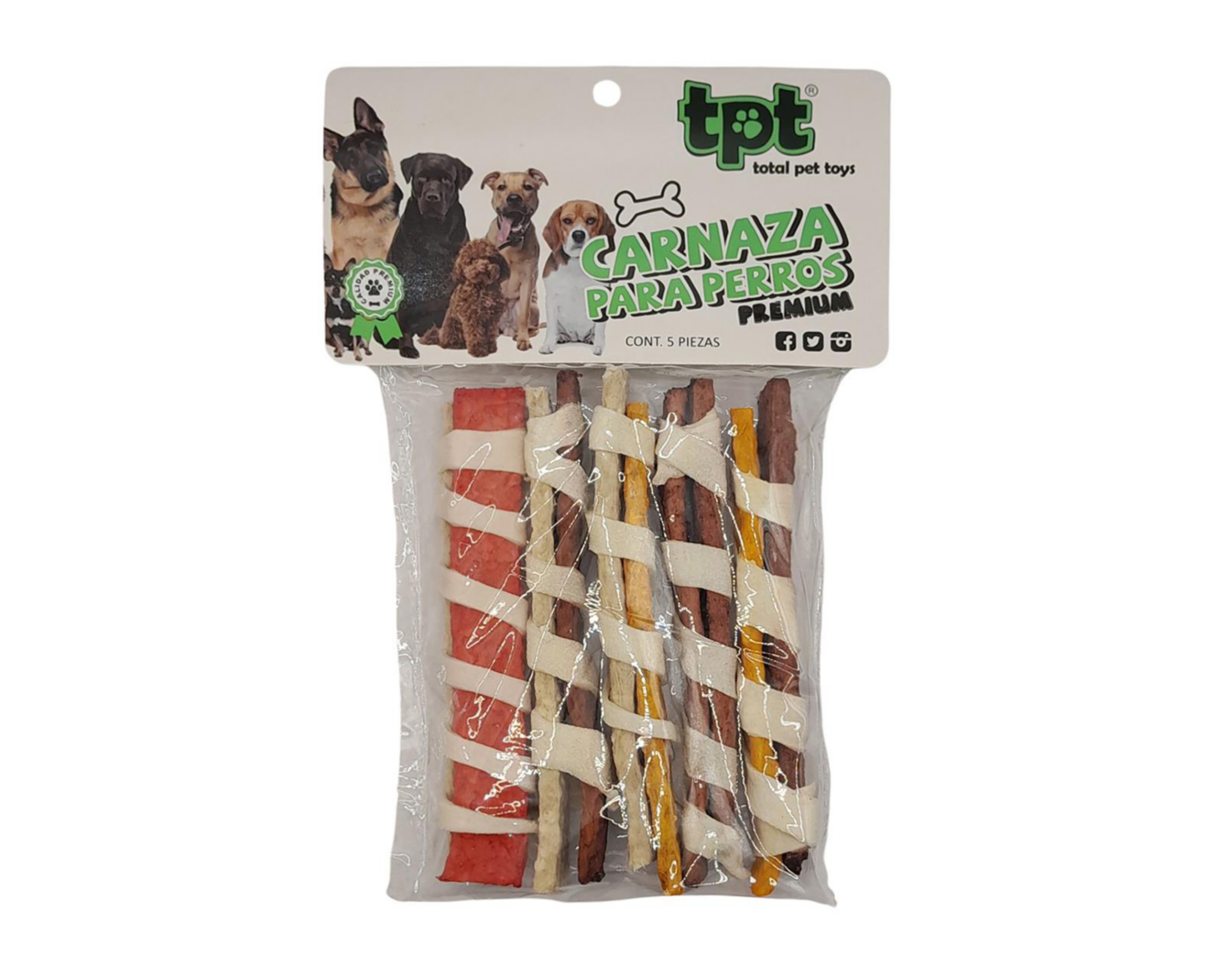 Carnaza para Perro Total Pet Toys 5 Piezas 162 g