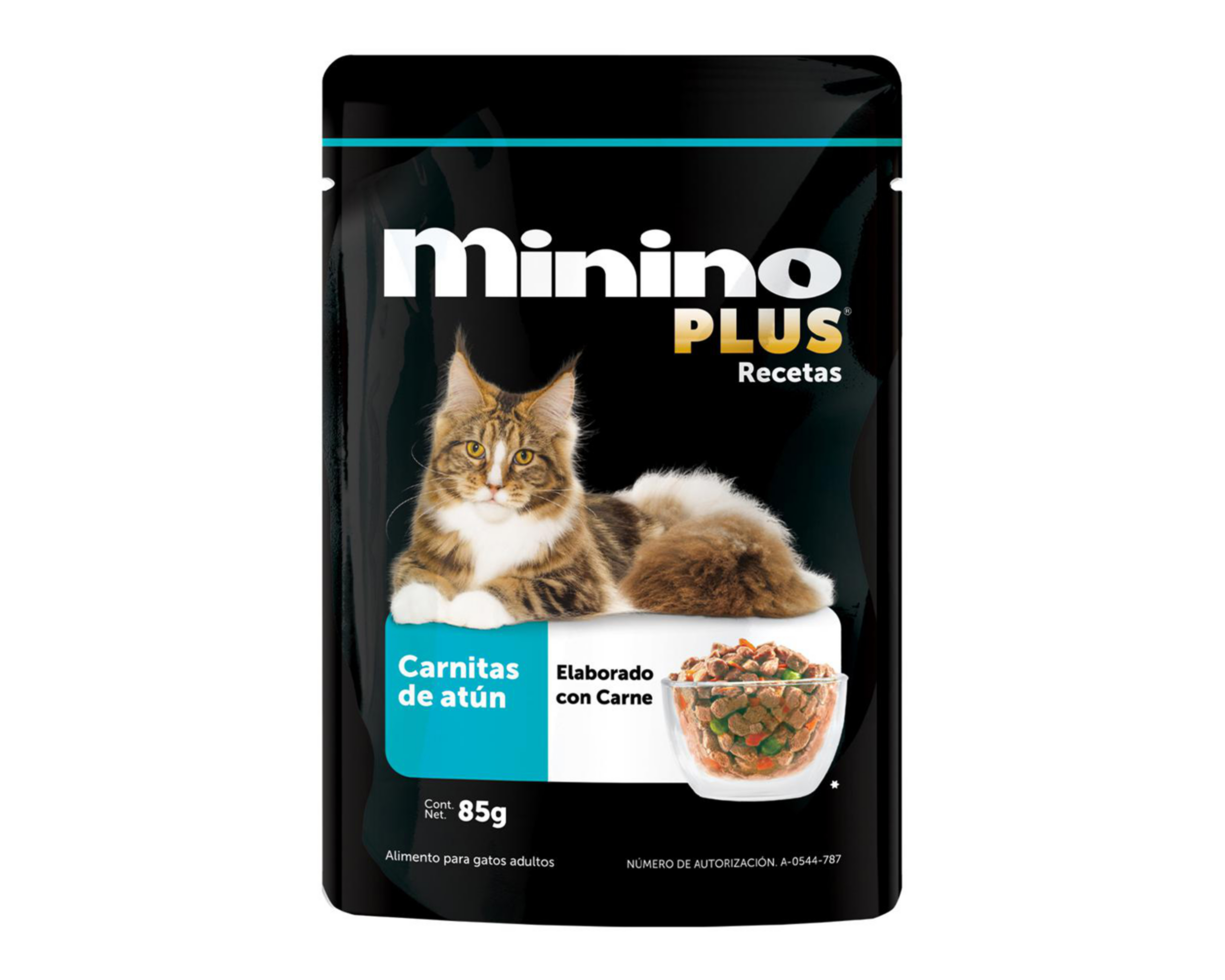 Foto 2 pulgar | Alimento para Gato Minino Plus Adulto 85 g