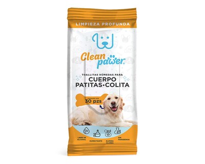 Foto 1 | Toallitas Húmedas para Mascota Clean Pawer Cuerpo Patitas y Colita 30 Piezas