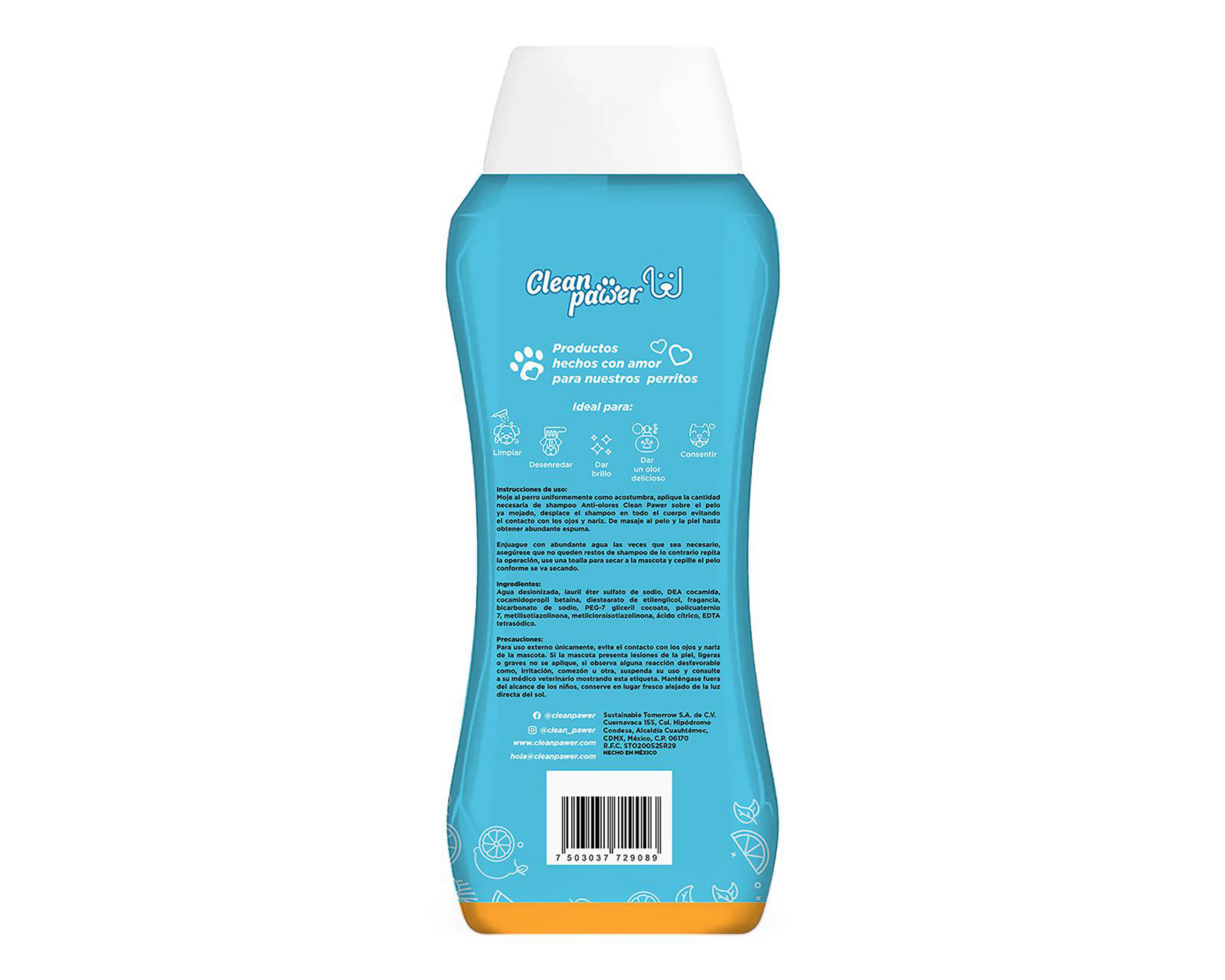 Foto 3 pulgar | Shampoo para Mascota Clean Pawer Anti-Olores 700 ml