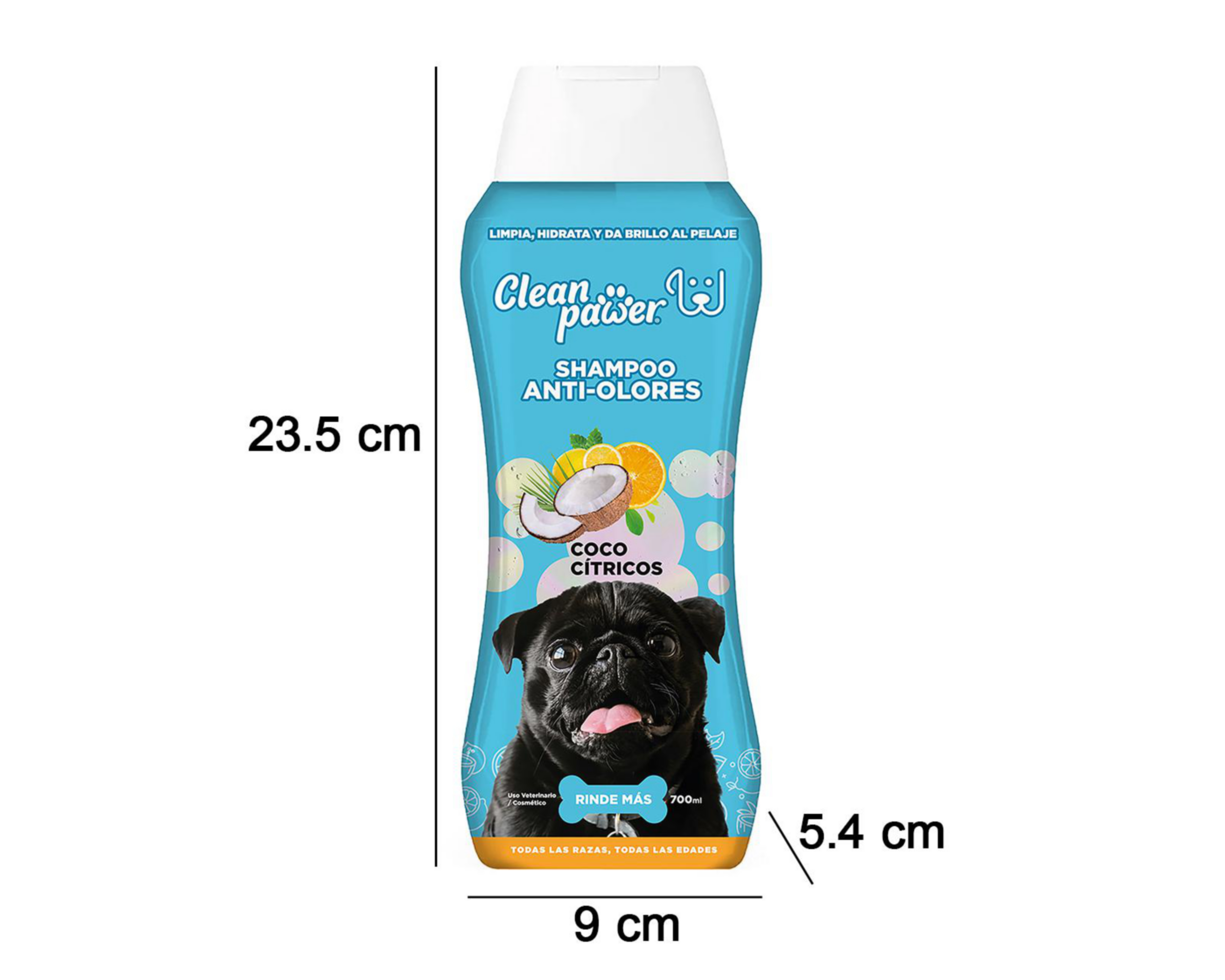 Foto 5 pulgar | Shampoo para Mascota Clean Pawer Anti-Olores 700 ml