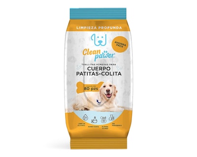 Foto 1 | Toallitas Húmedas para Mascota Clean Pawer Cuerpo Patitas y Colita 80 Piezas