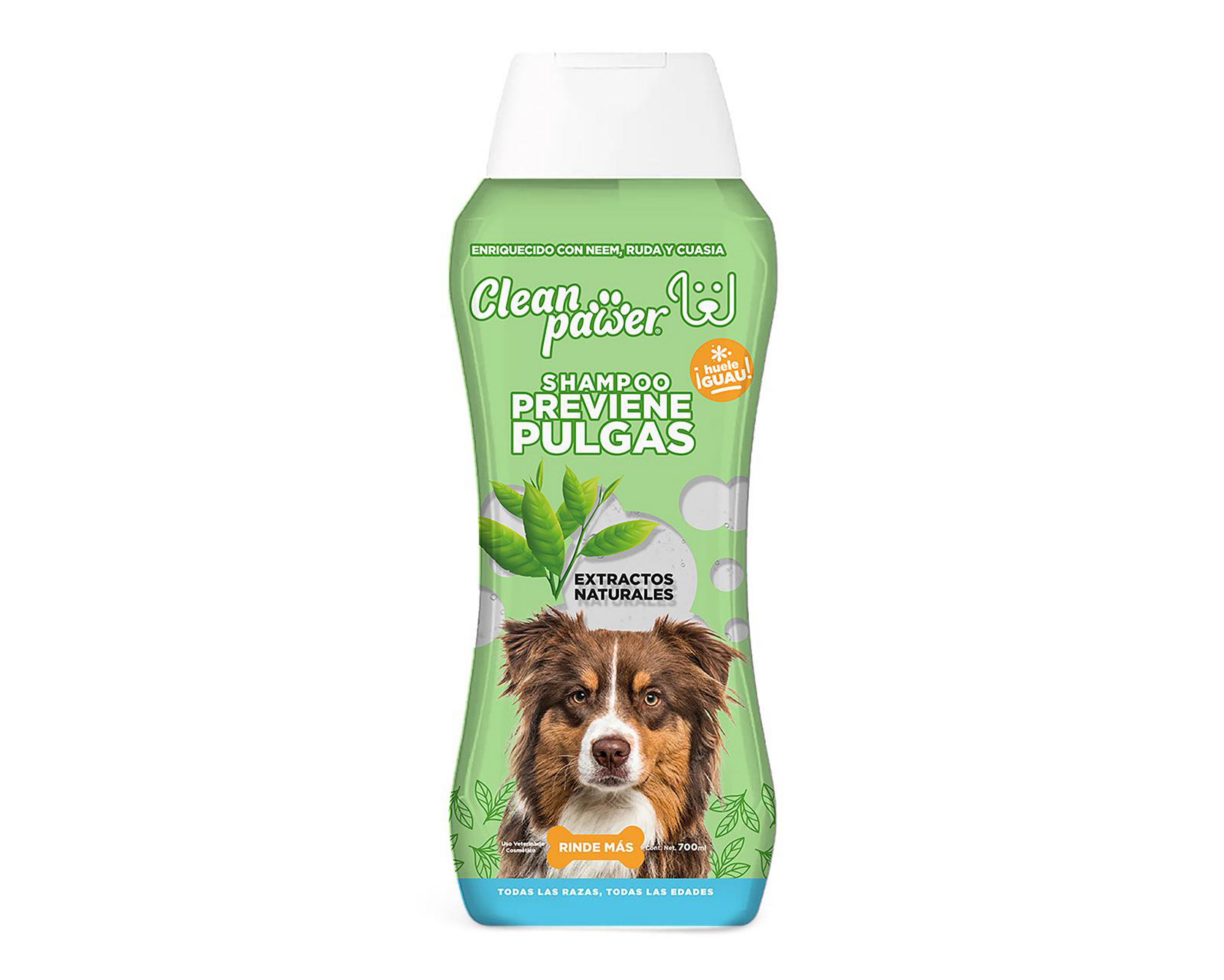 Shampoo para Mascota Clean Pawer Previene Pulgas 700 ml