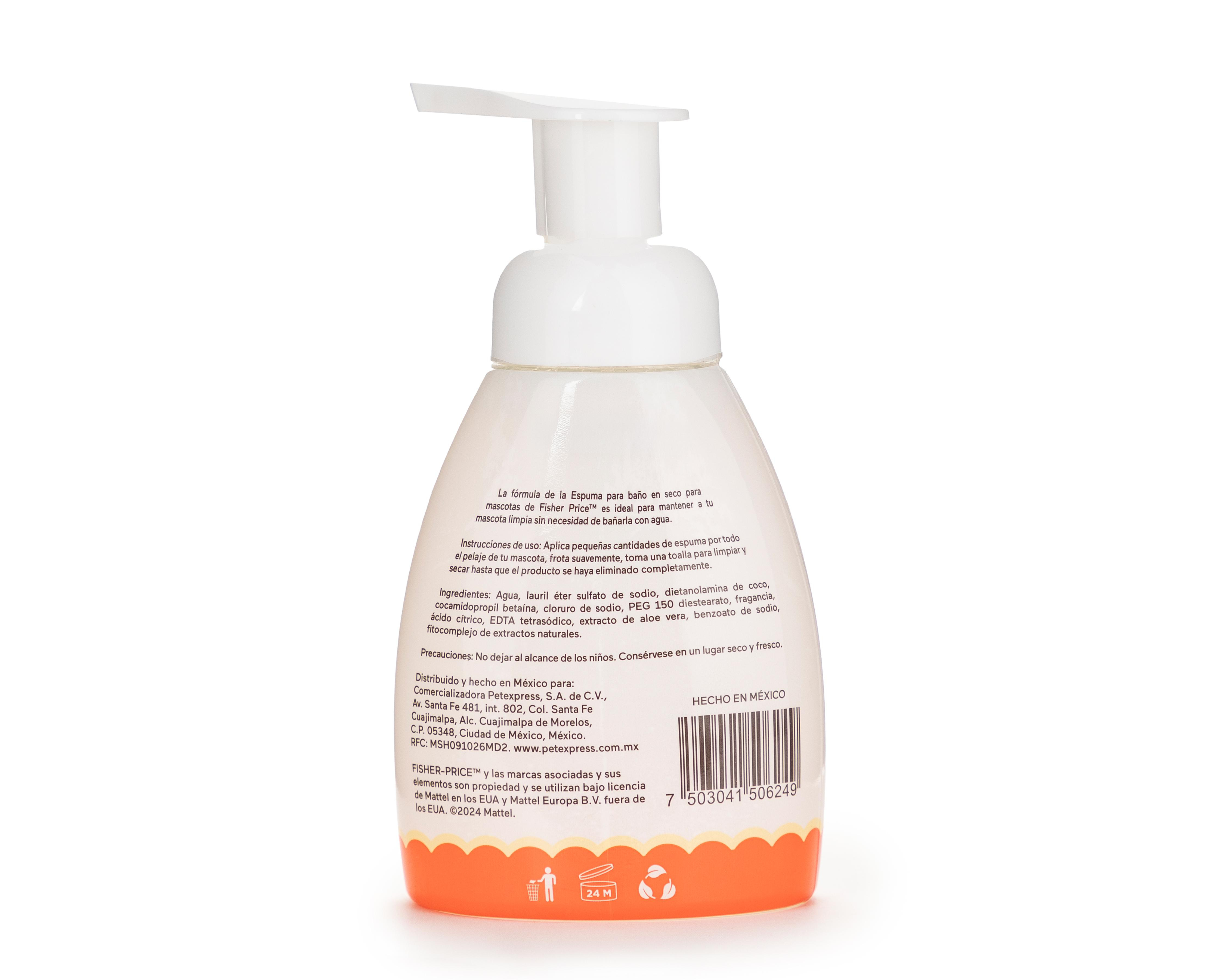 Foto 3 pulgar | Espuma para Baño de Mascota en Seco Fisher-Price Avena y Miel 250 ml