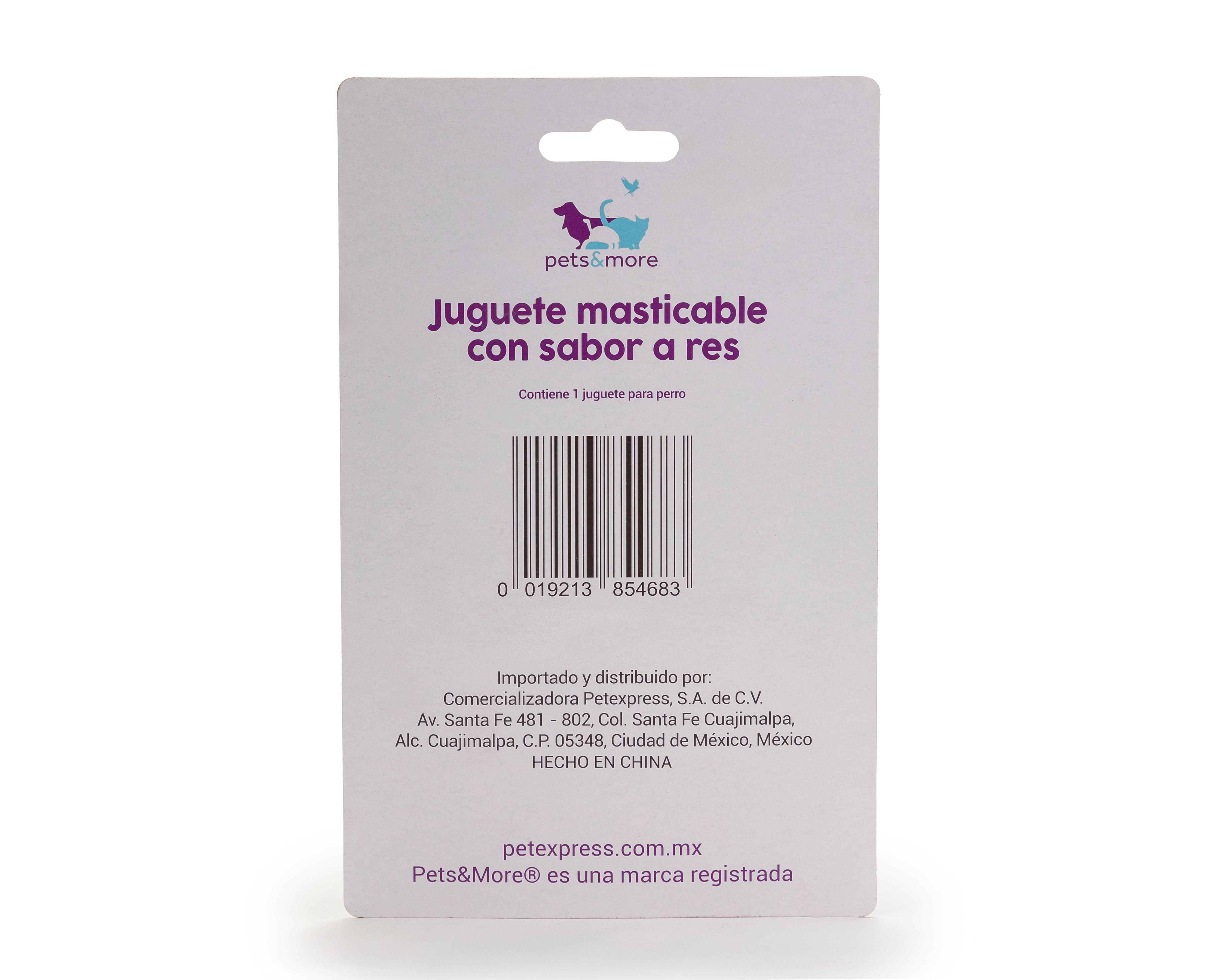 Foto 3 pulgar | Juguete Masticable para Perro Pets & More Sabor Res