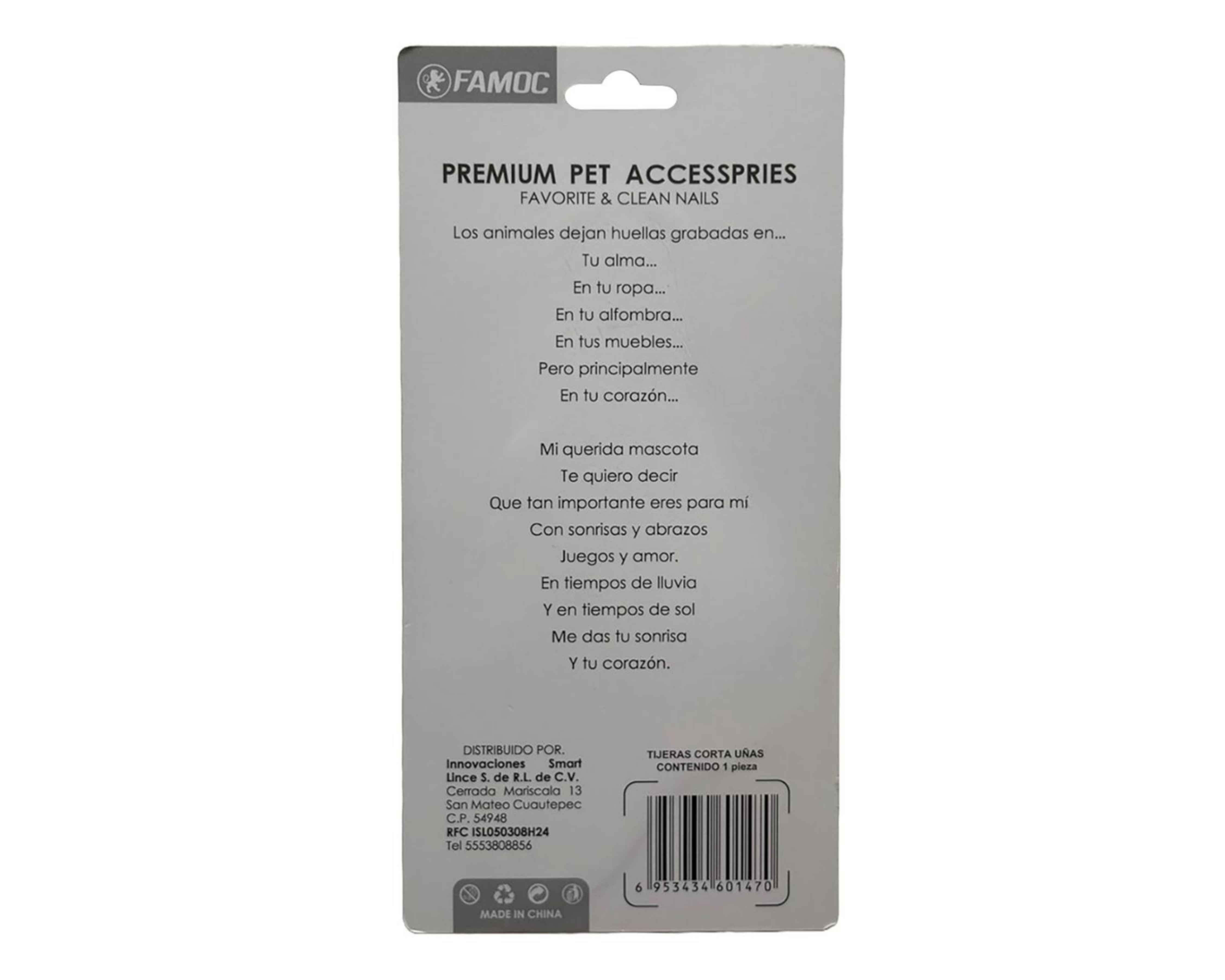 Foto 3 pulgar | Tijeras Cortaúñas Famoc para Mascota