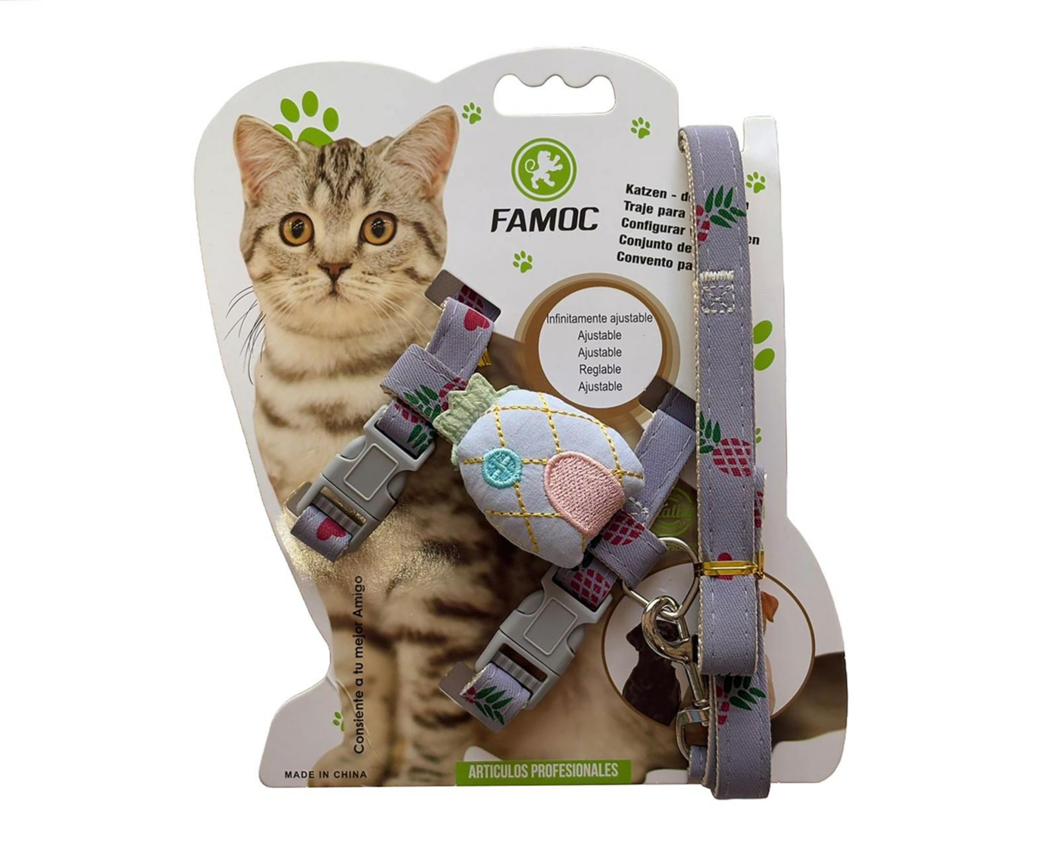 Foto 1 | Pechera con Correa para Gato Famoc