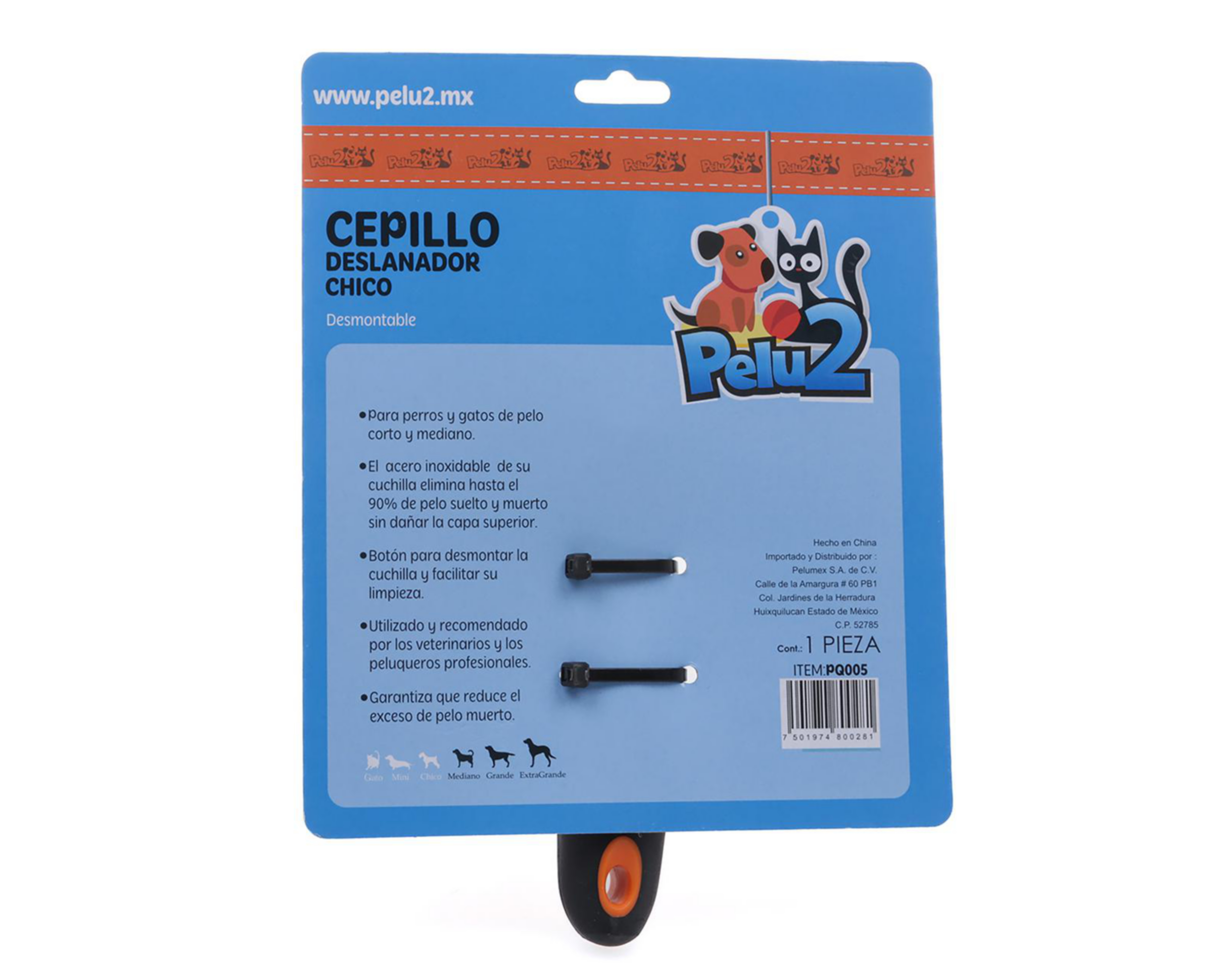 Foto 5 pulgar | Cepillo para Perro Pelu2 Deslanador