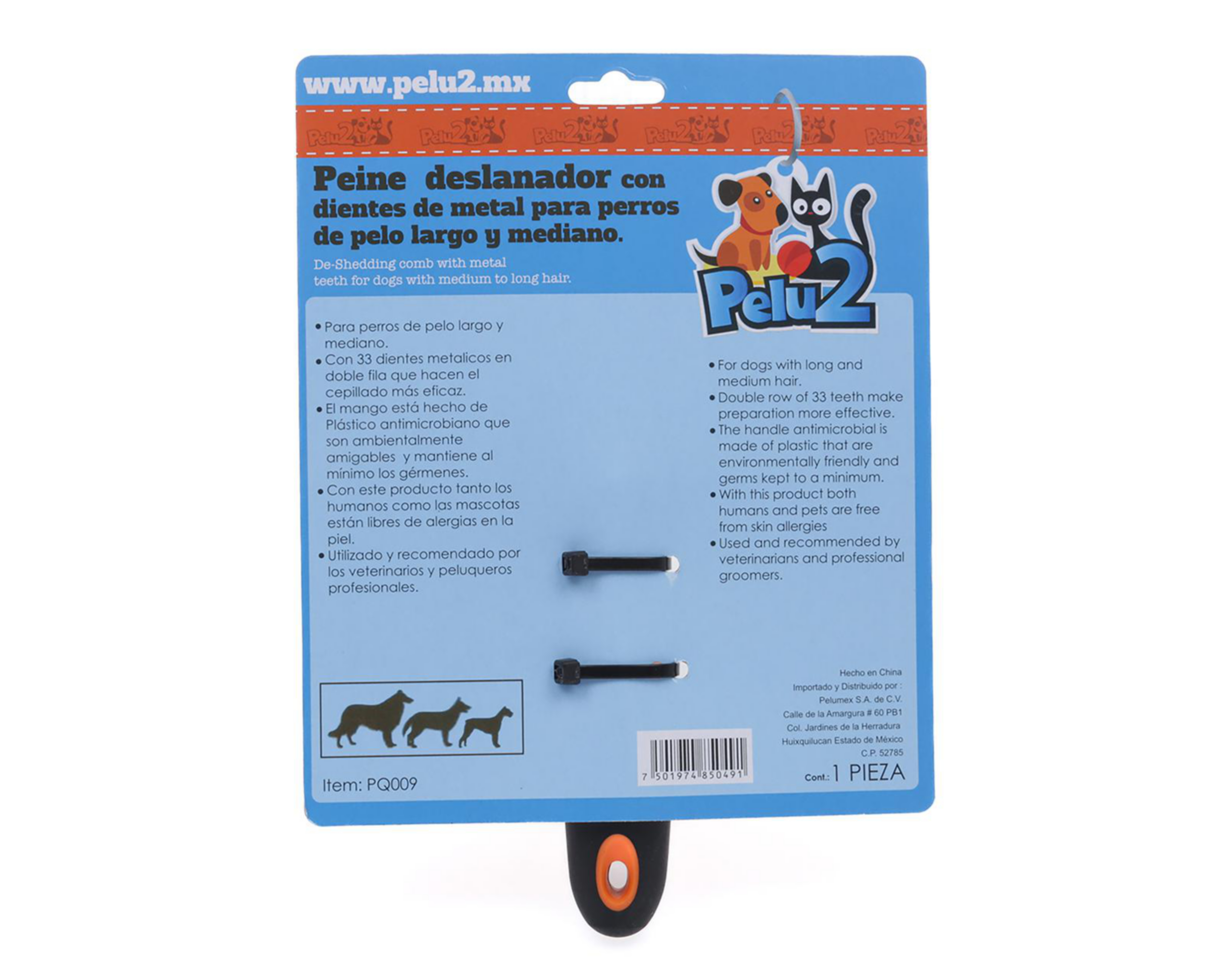 Foto 5 pulgar | Cepillo para Perro Pelu2 Deslanador