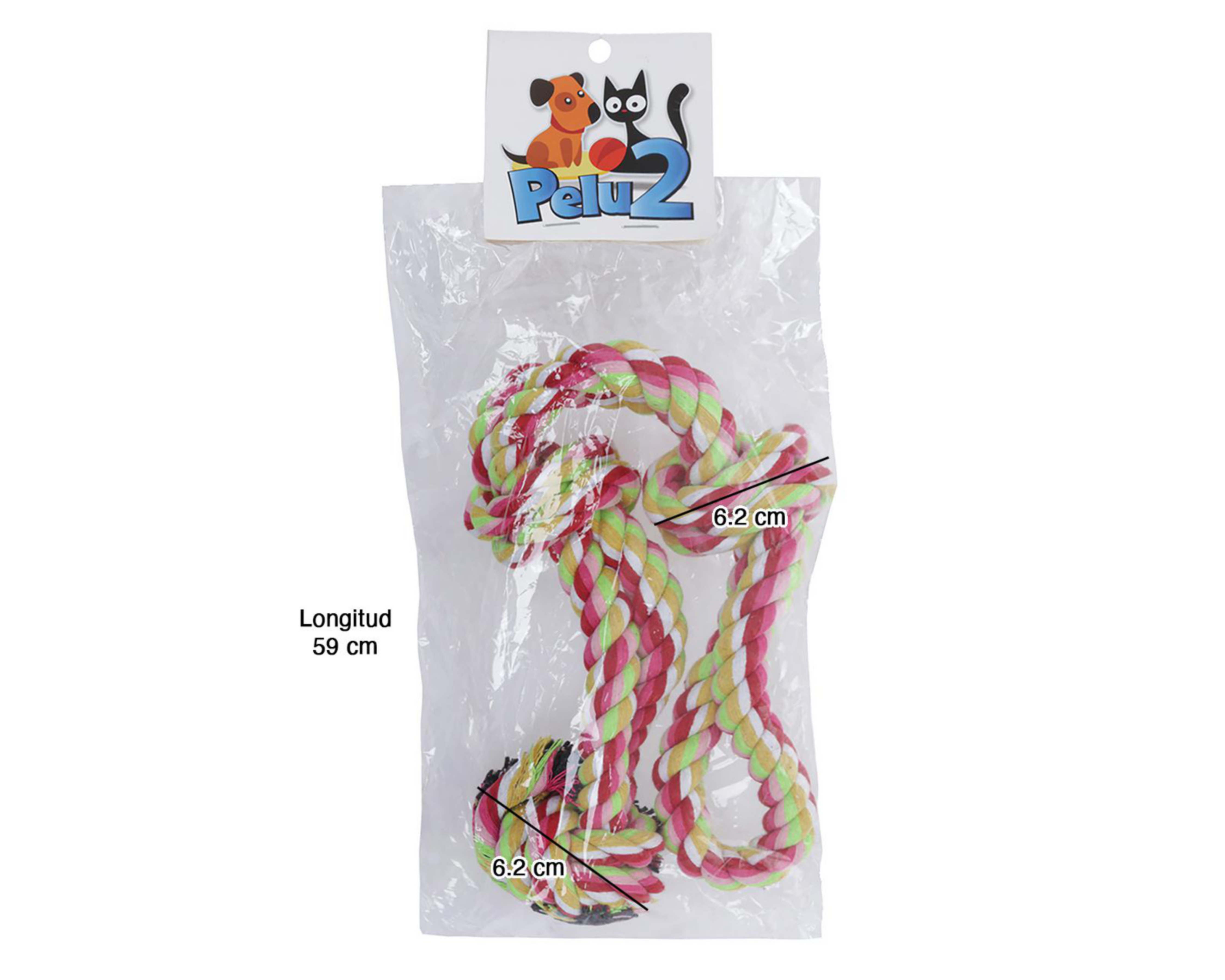 Foto 6 pulgar | Juguete para Perro Pelu2 con Nudo