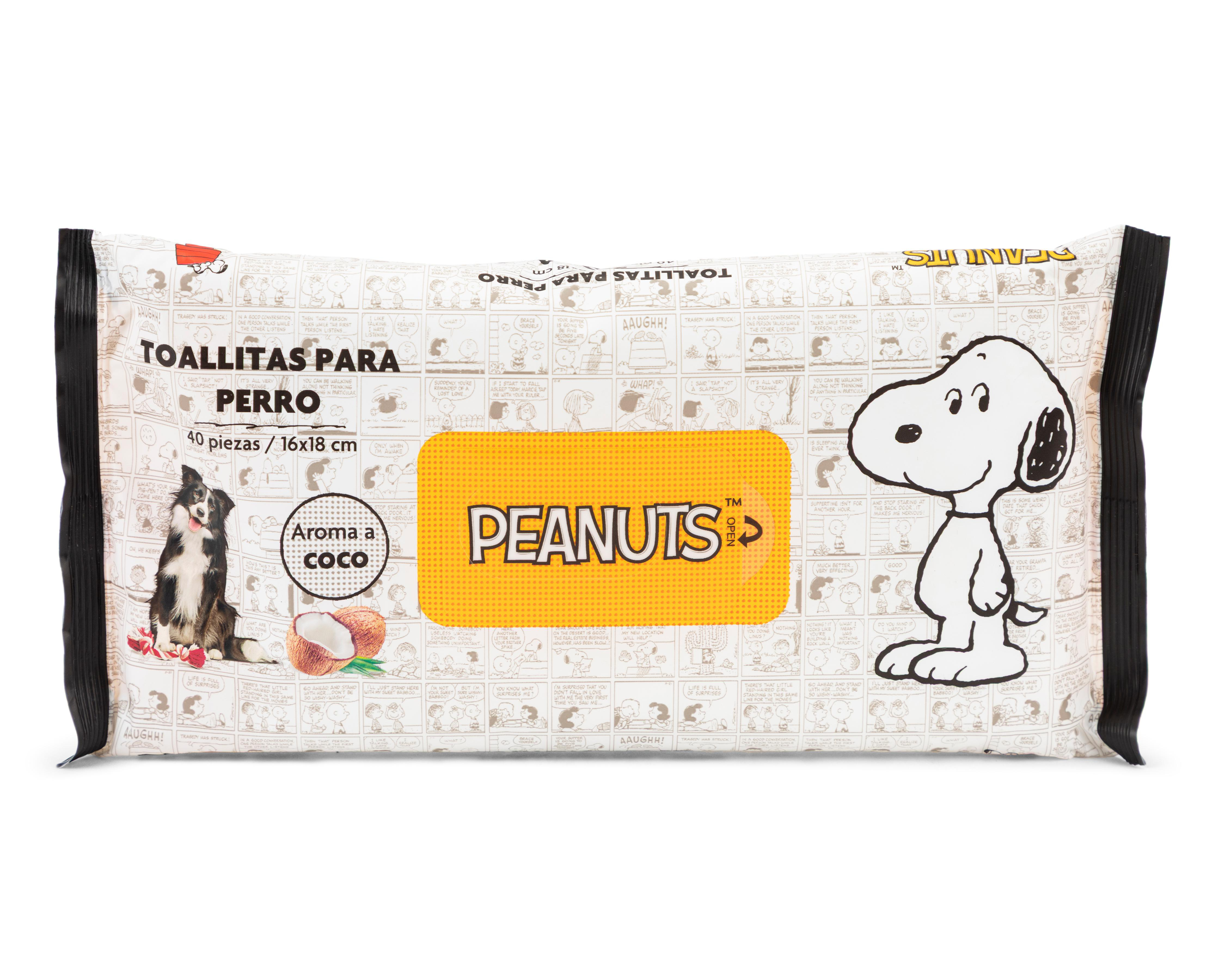 Foto 1 | Toallitas Húmedas Peanuts para Perro 40 Piezas