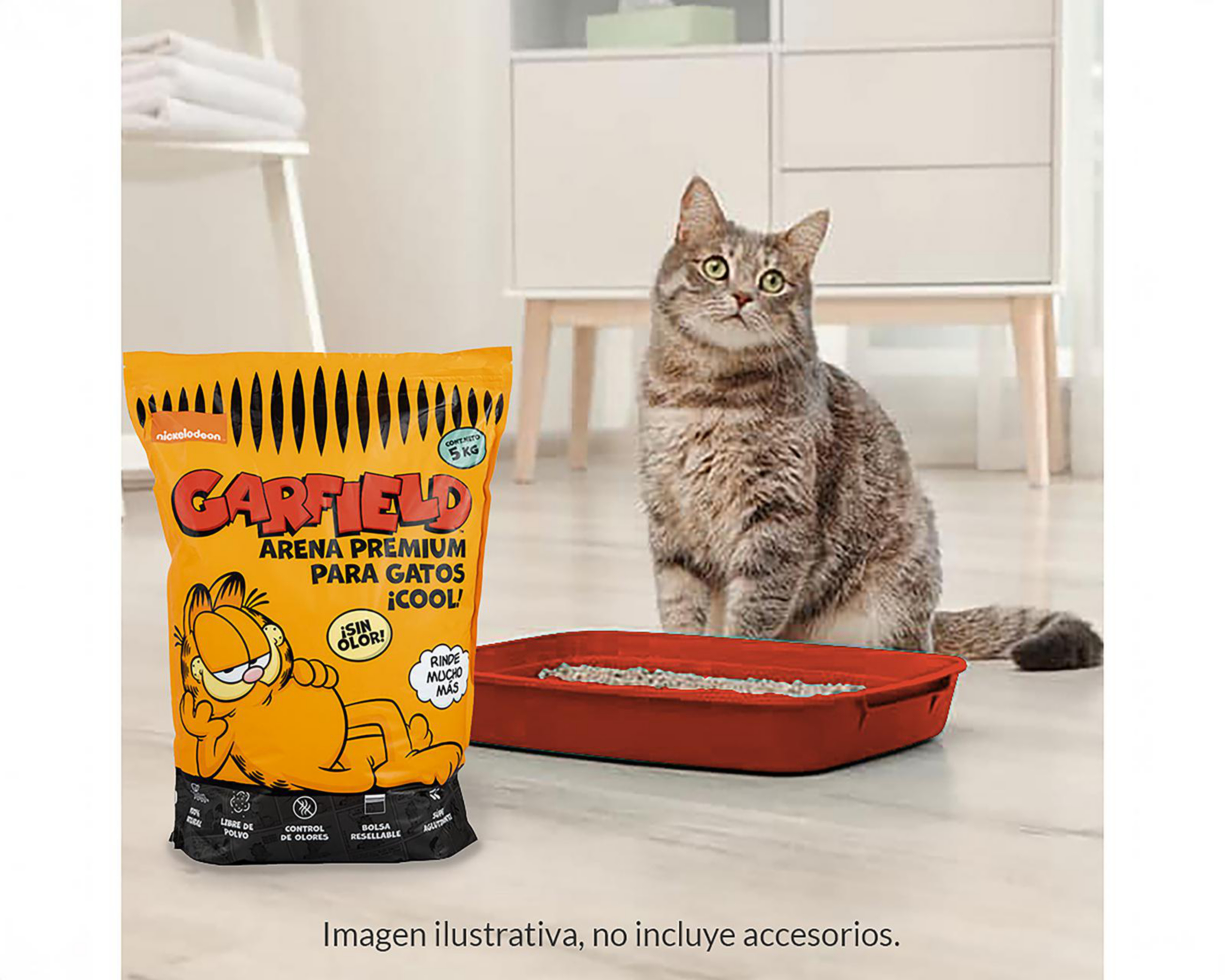 Foto 5 pulgar | Arena para Gato Pets & More 5 kg