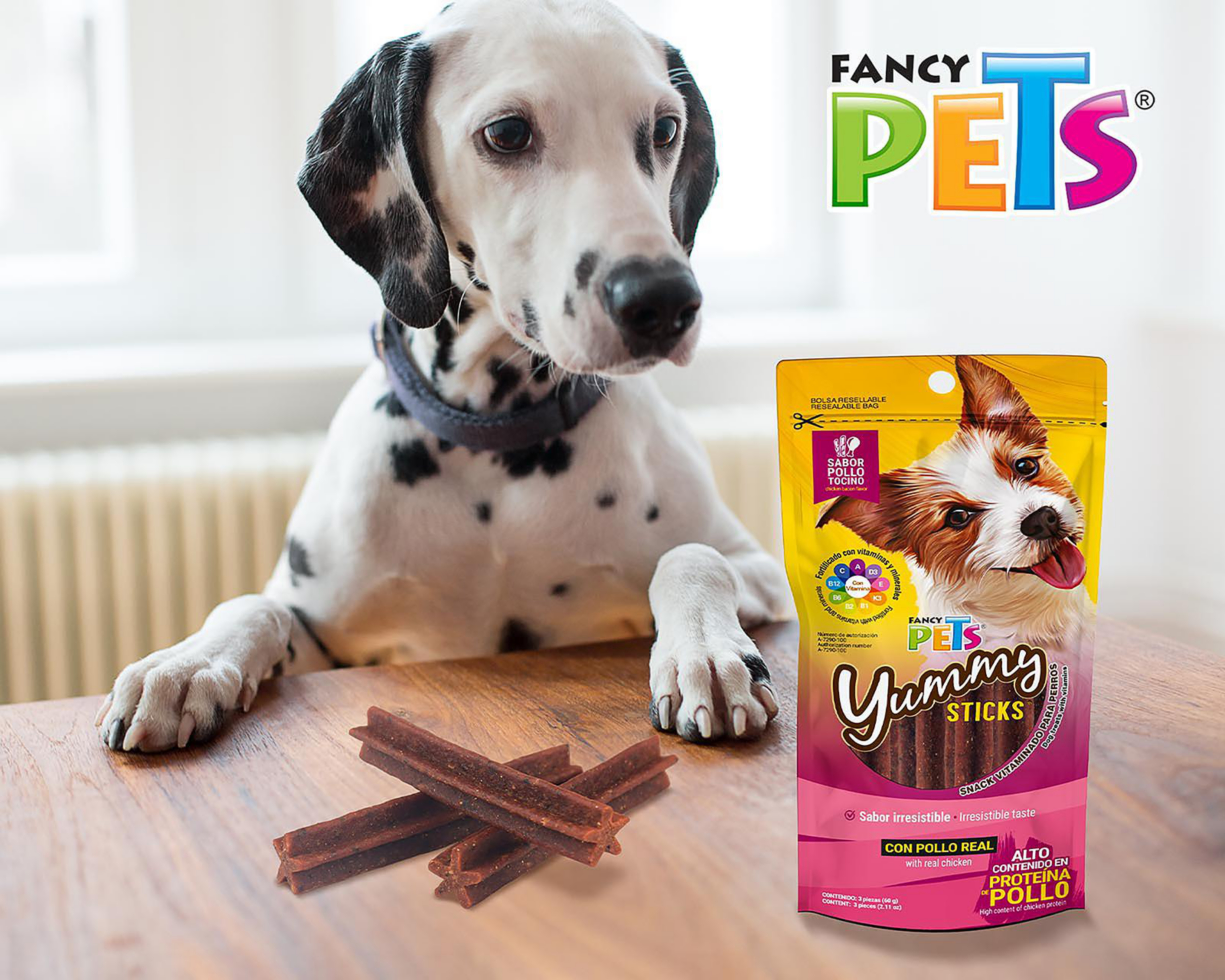 Foto 5 pulgar | Snack Yummy Sticks para Perro Fancy Pets 60 g