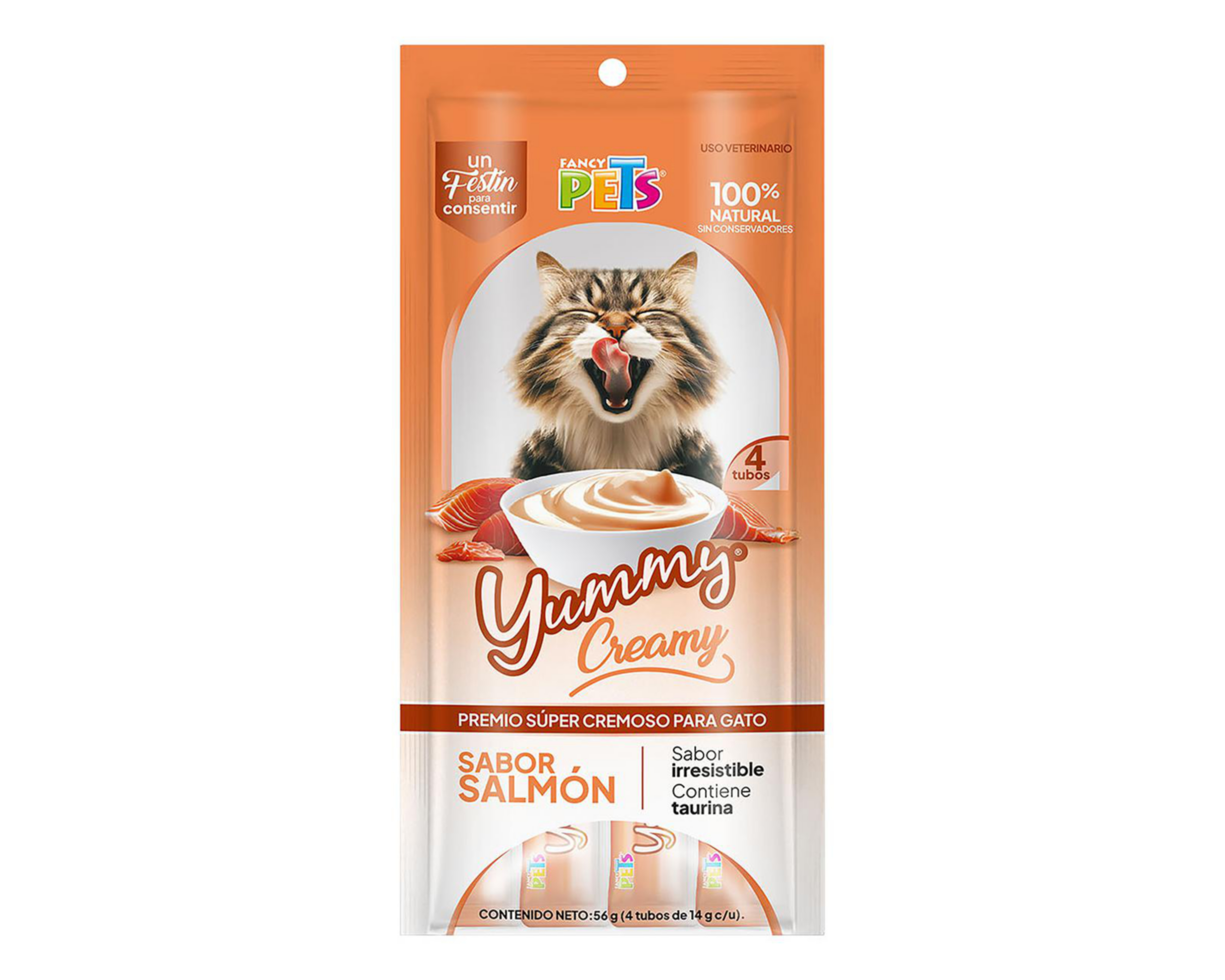 Foto 2 pulgar | Snack Yummy Creamy para Gato Fancy Pets 56g