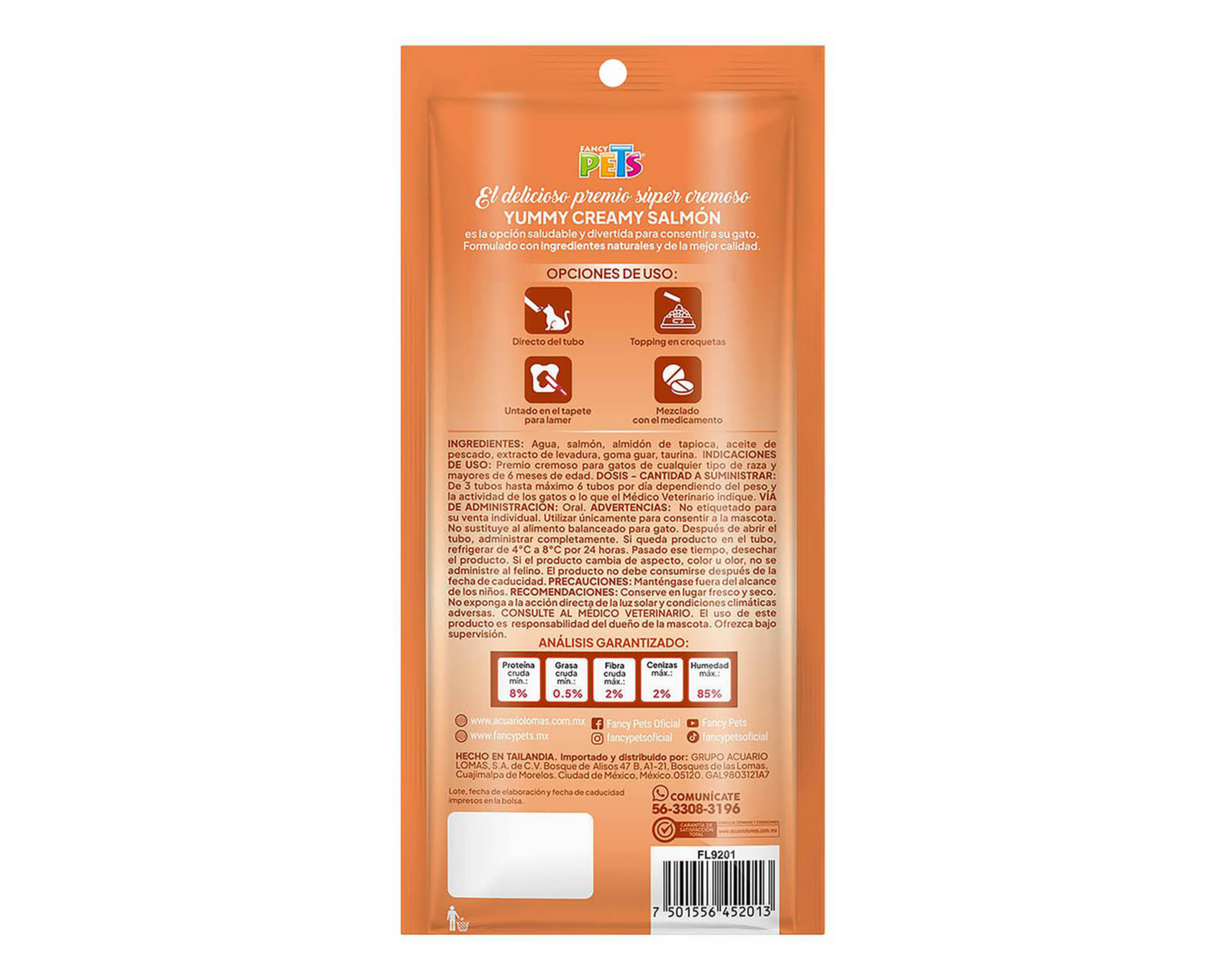 Foto 3 pulgar | Snack Yummy Creamy para Gato Fancy Pets 56g