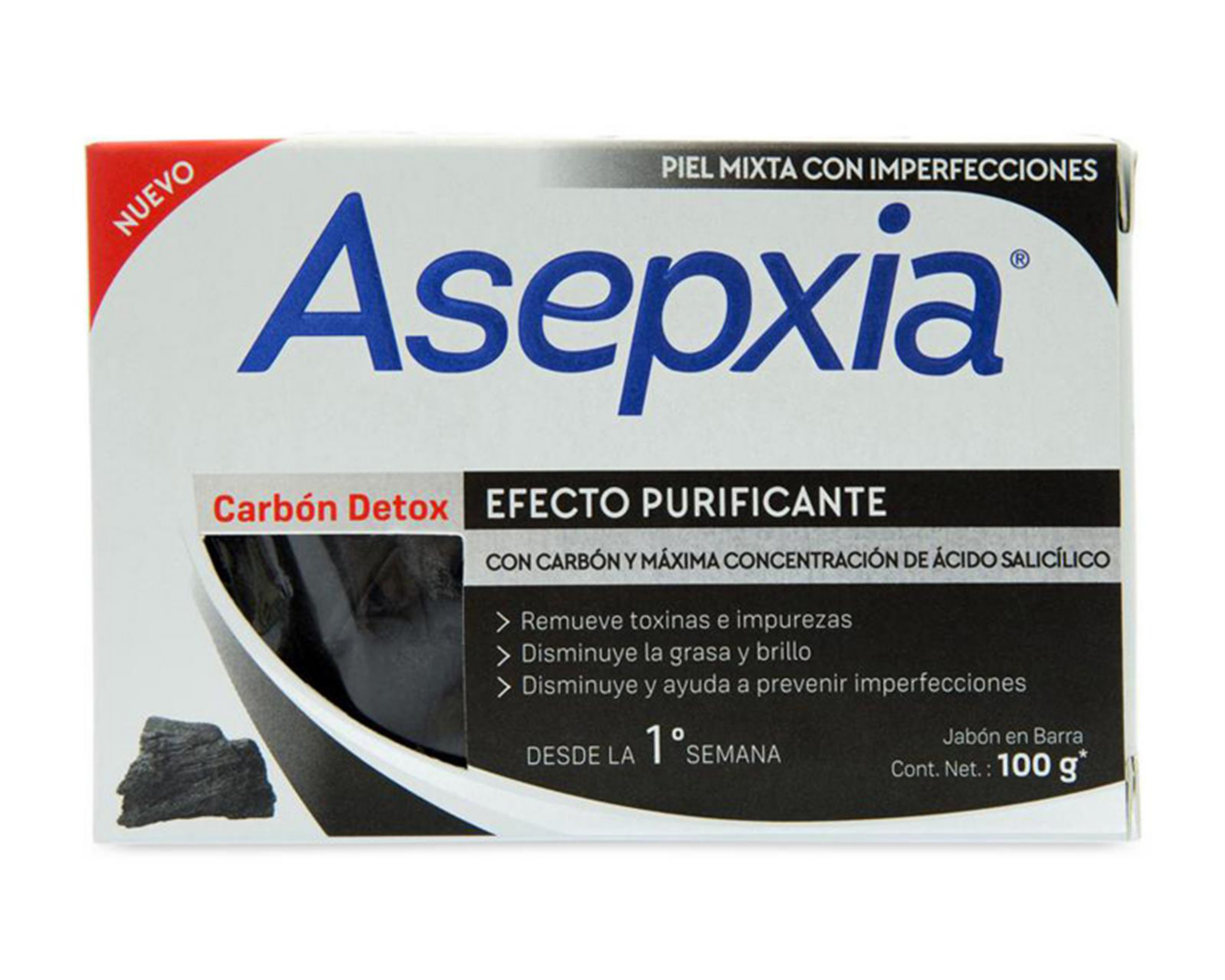 Jabón Asepxia Carbón Detox