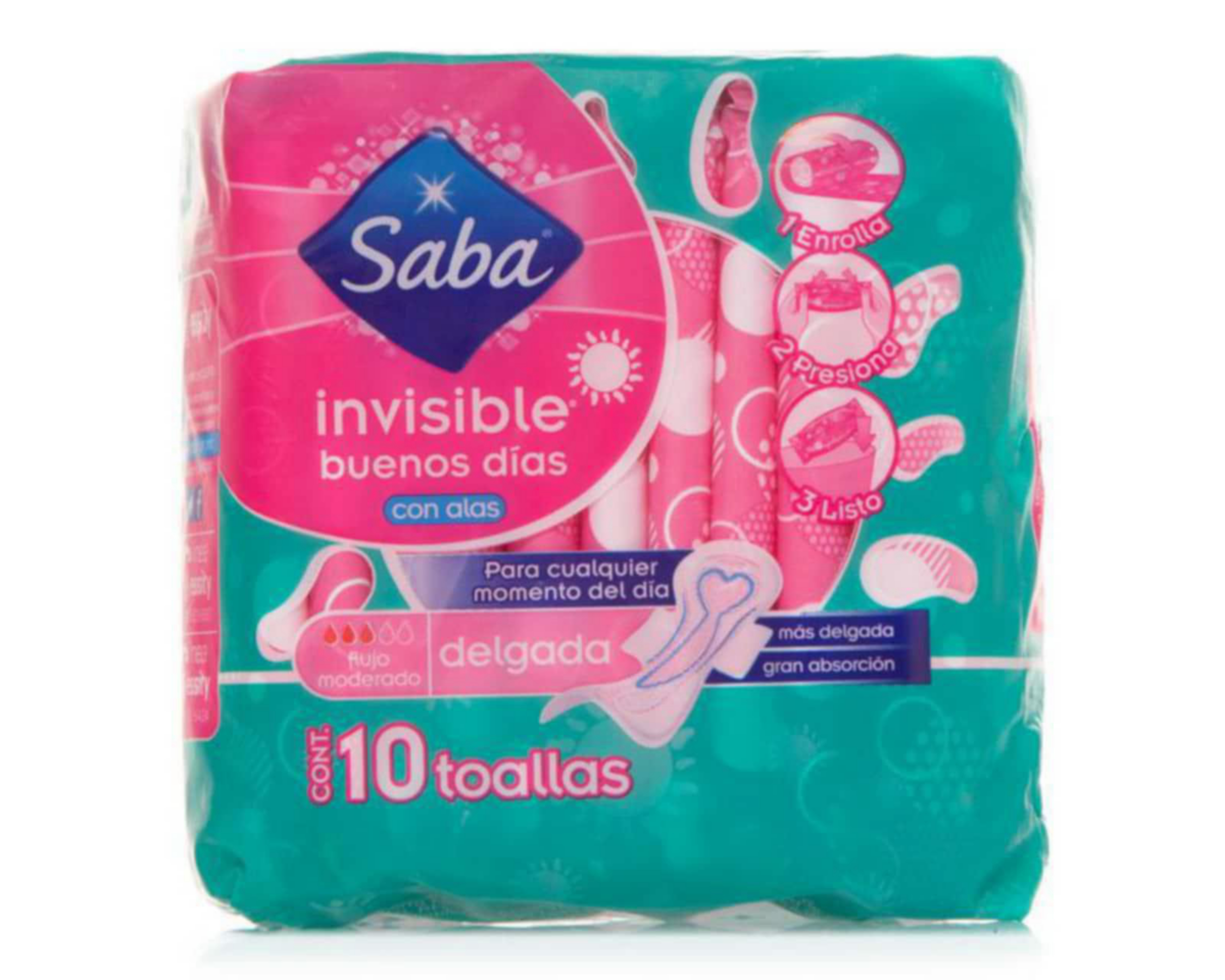 Foto 1 | Toallas Sanitarias Saba Invisible