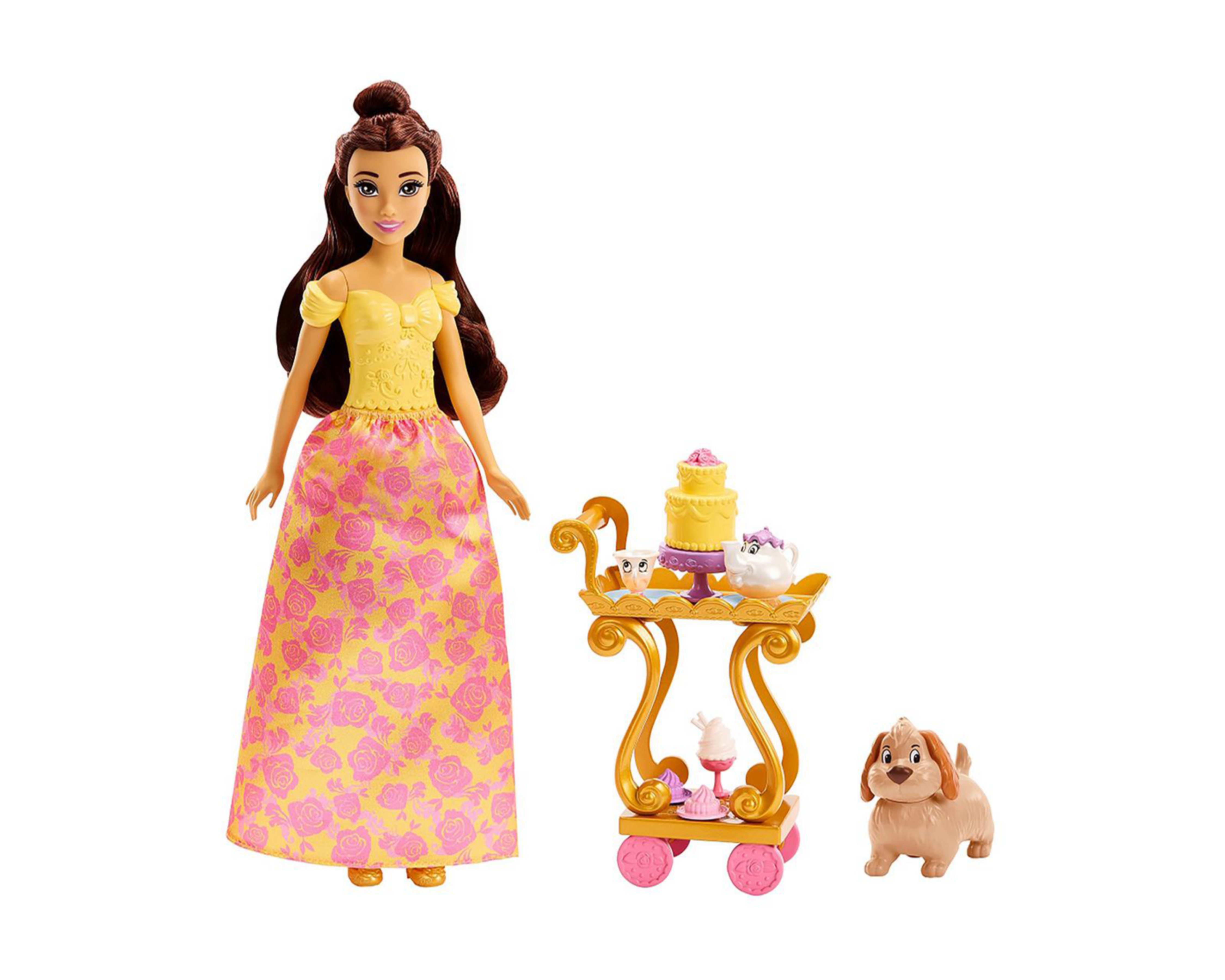 Muñeca Bella Disney Princesas Carrito de Té