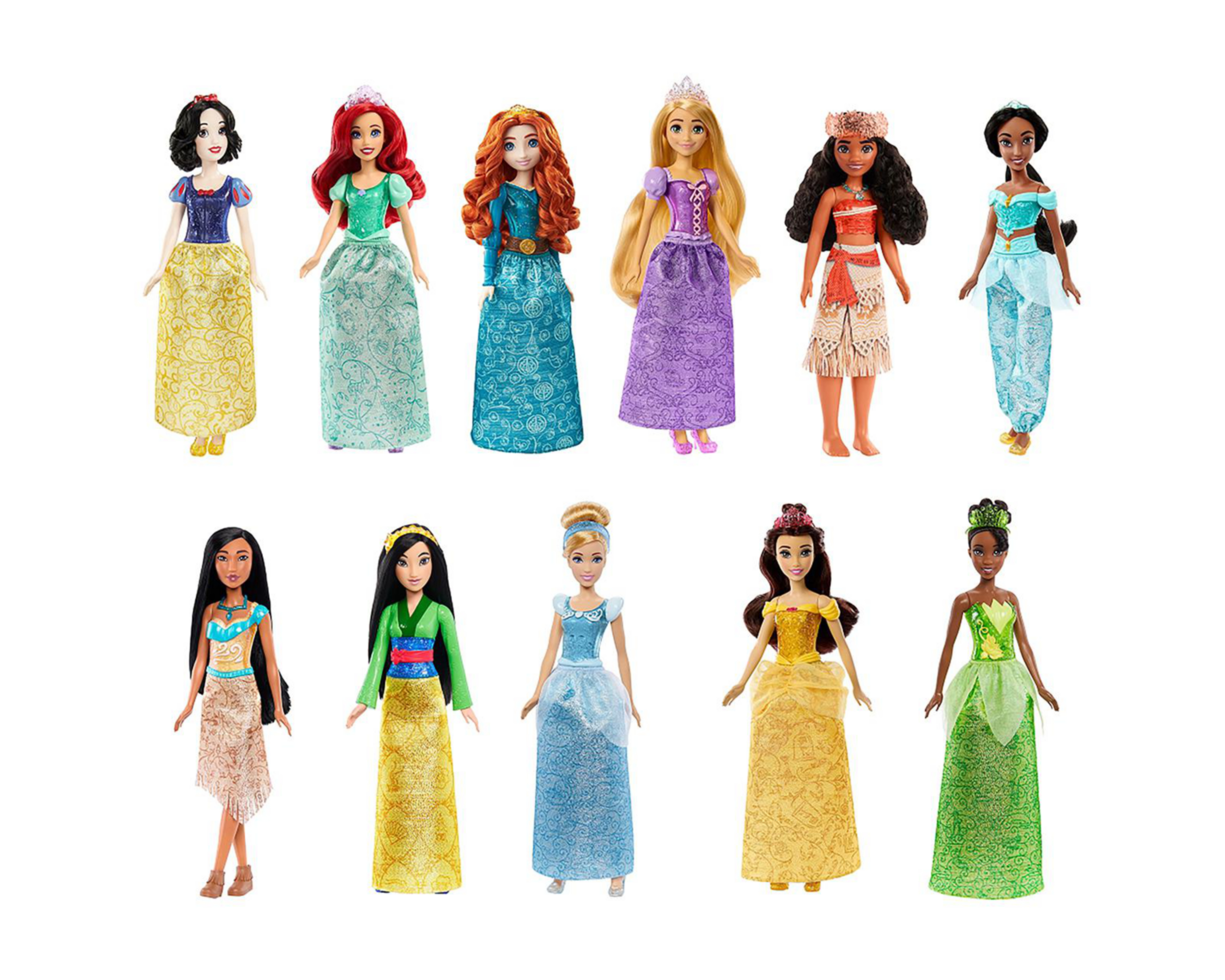 Muñeca Disney Princesas Falda con Brillos 1 Pieza