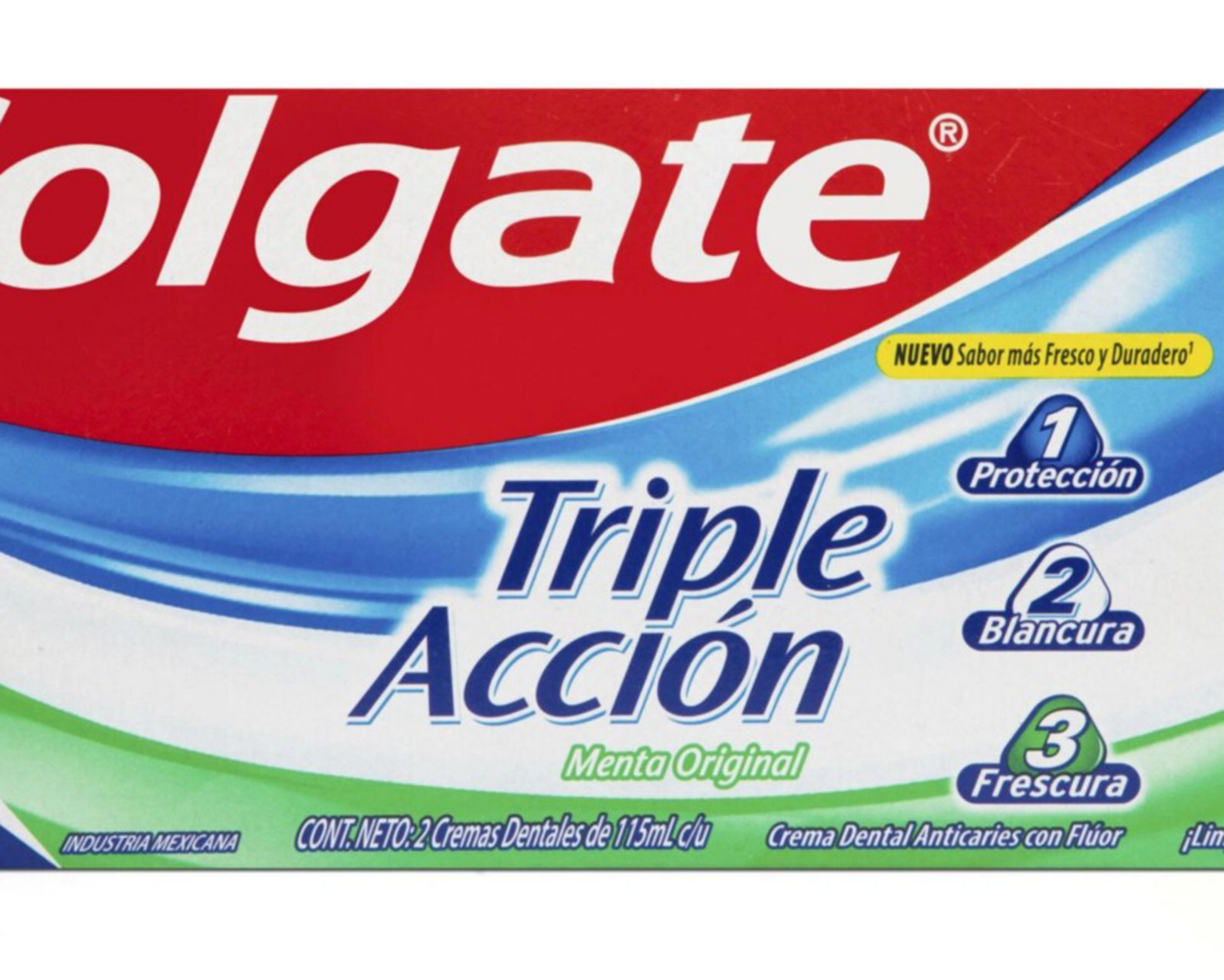 Foto 3 | Pasta Dental Colgate Triple Acción 115 ml 2 Piezas