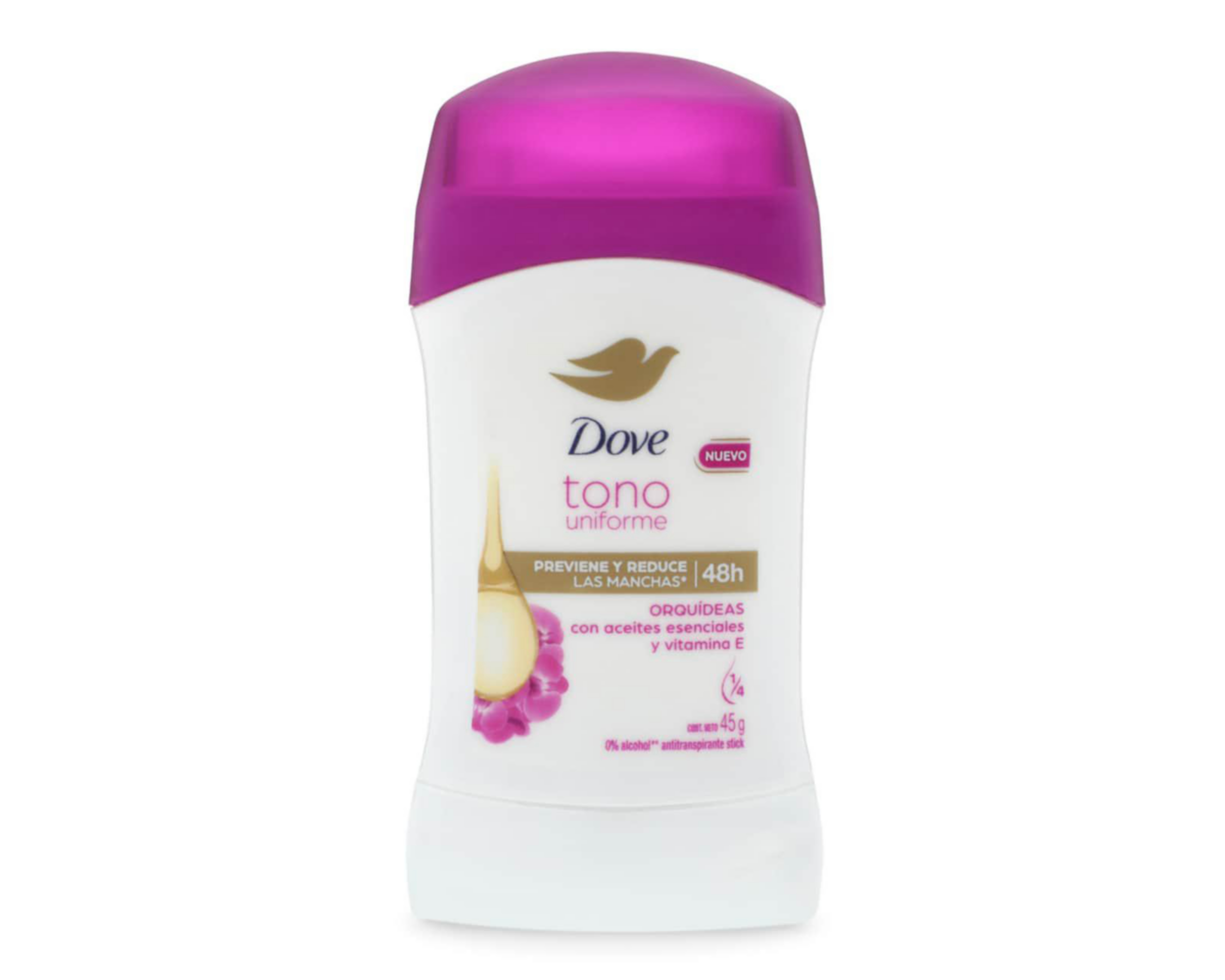 Desodorante Dove en Barra Tono Uniforme Orquídea 45 g