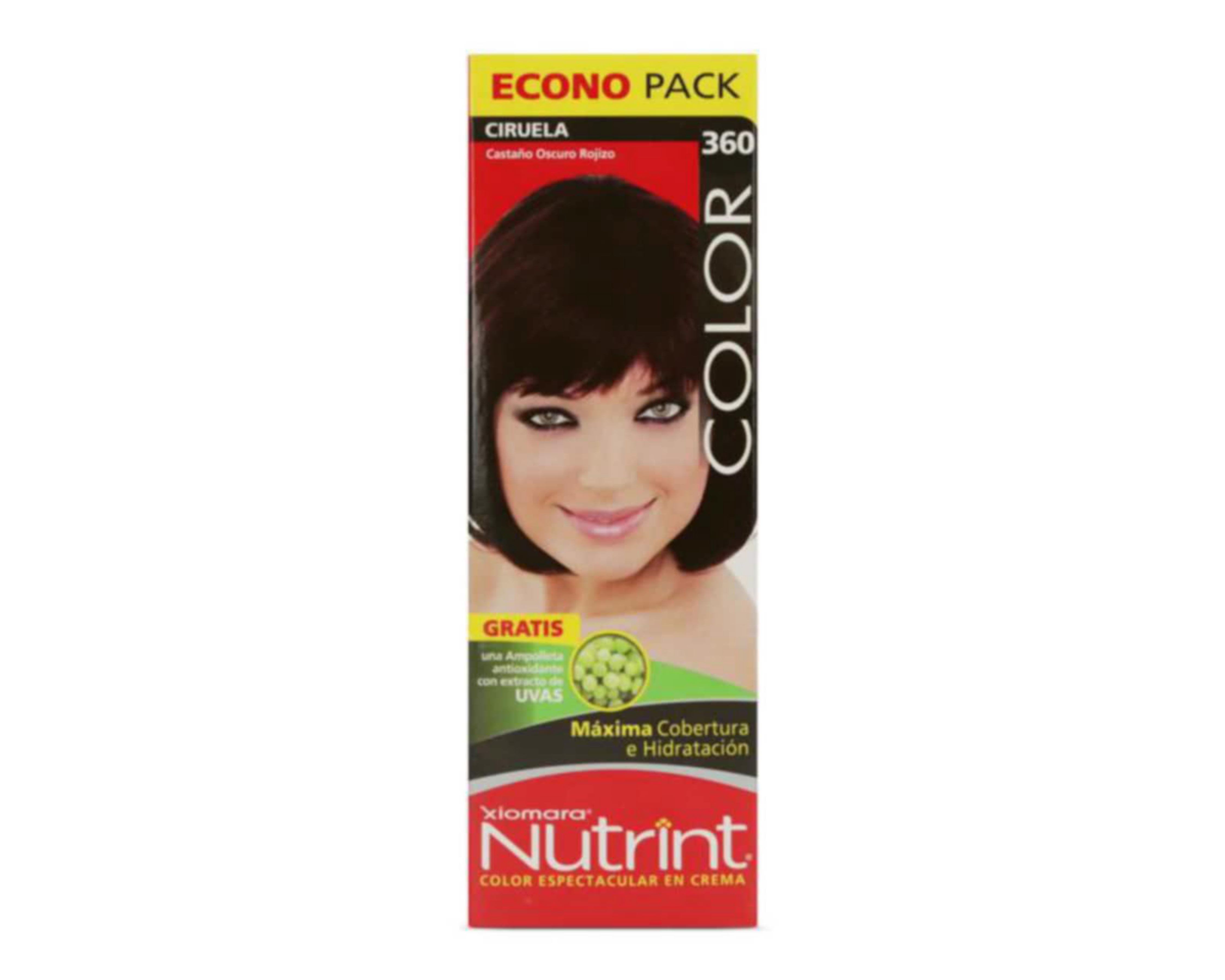 Foto 2 pulgar | Tinte para Cabello Xiomara Nutrint 360 Castaño Oscuro Rojizo