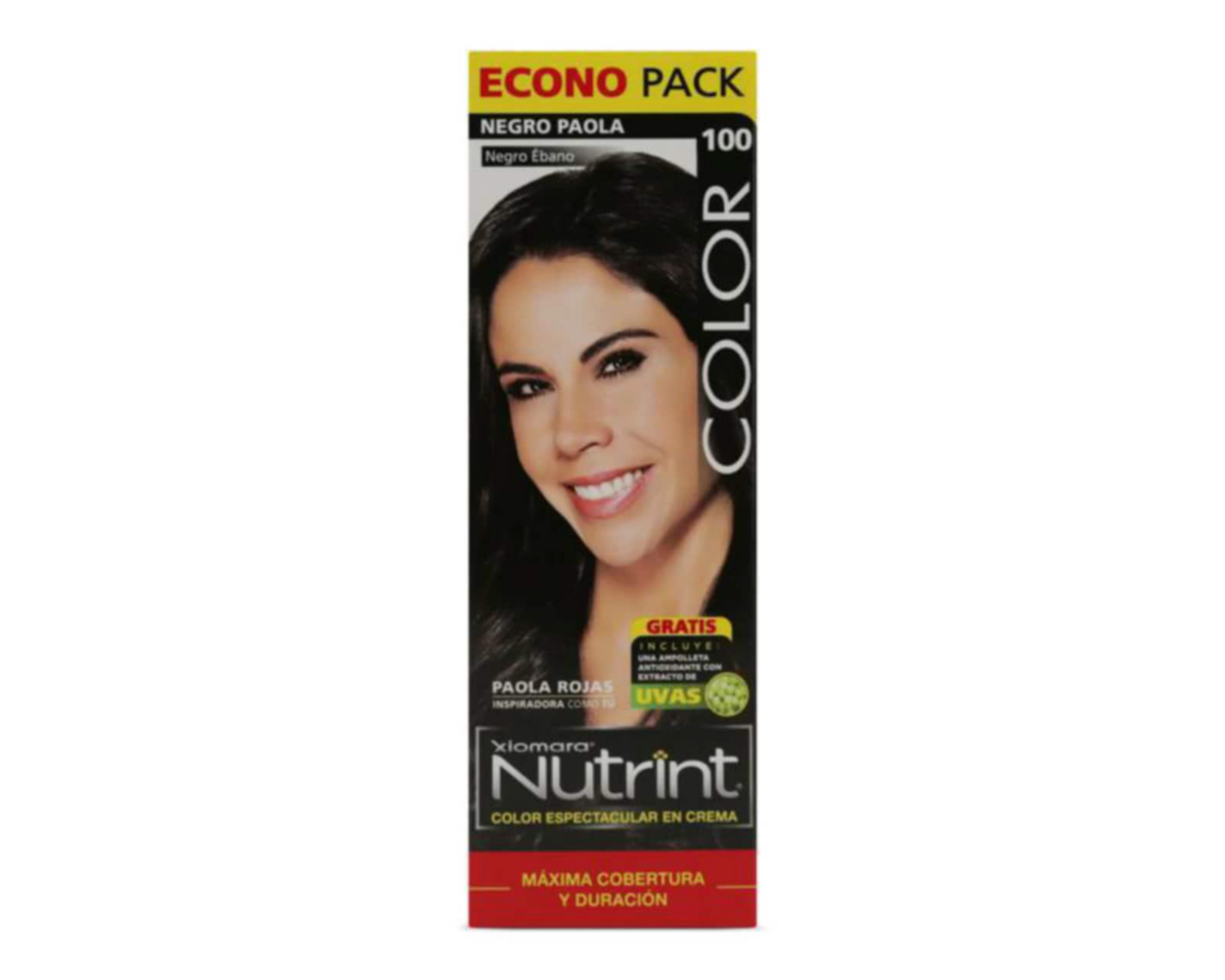 Foto 2 pulgar | Tinte para Cabello Xiomara Nutrint 100 Negro Ébano