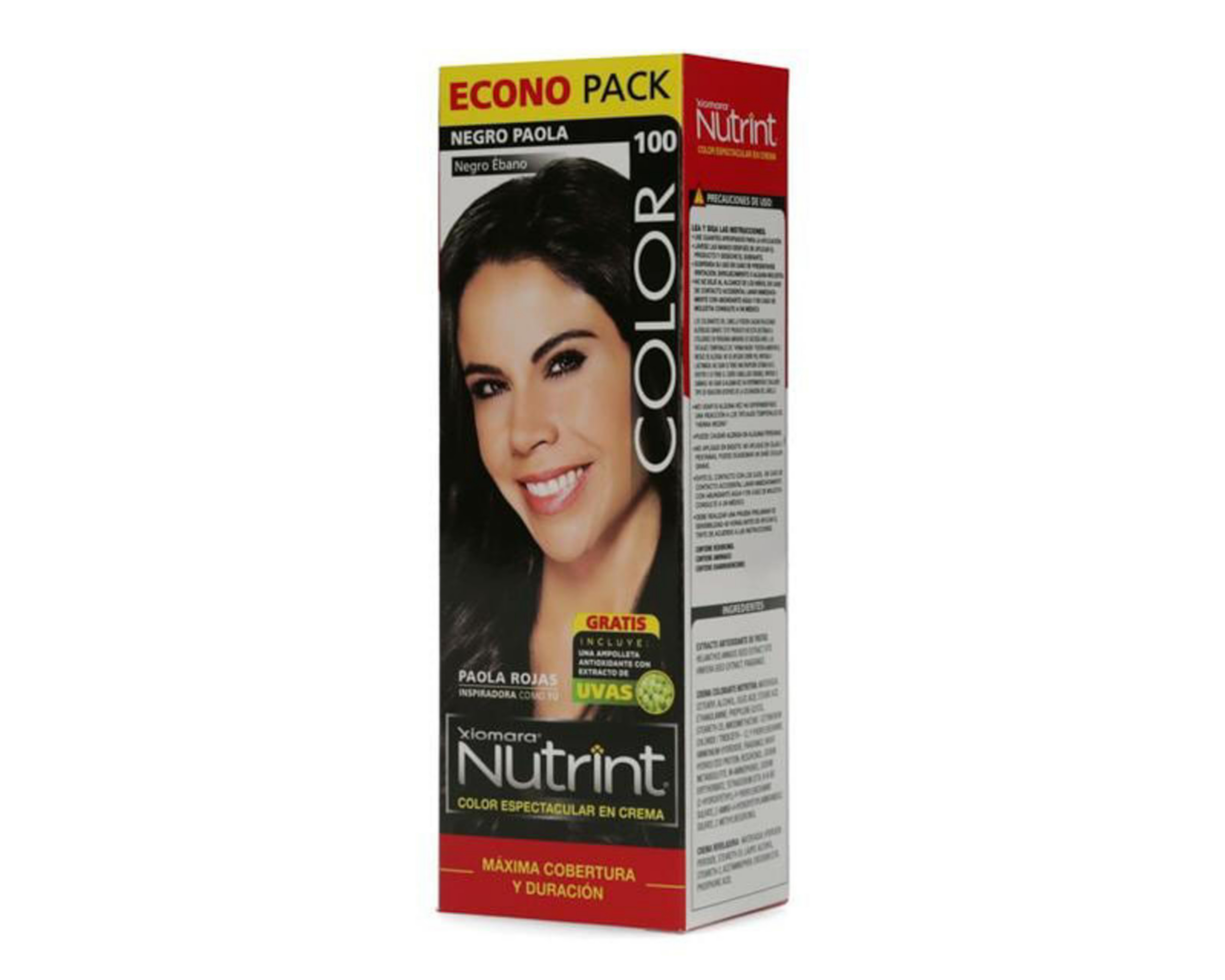 Foto 3 pulgar | Tinte para Cabello Xiomara Nutrint 100 Negro Ébano