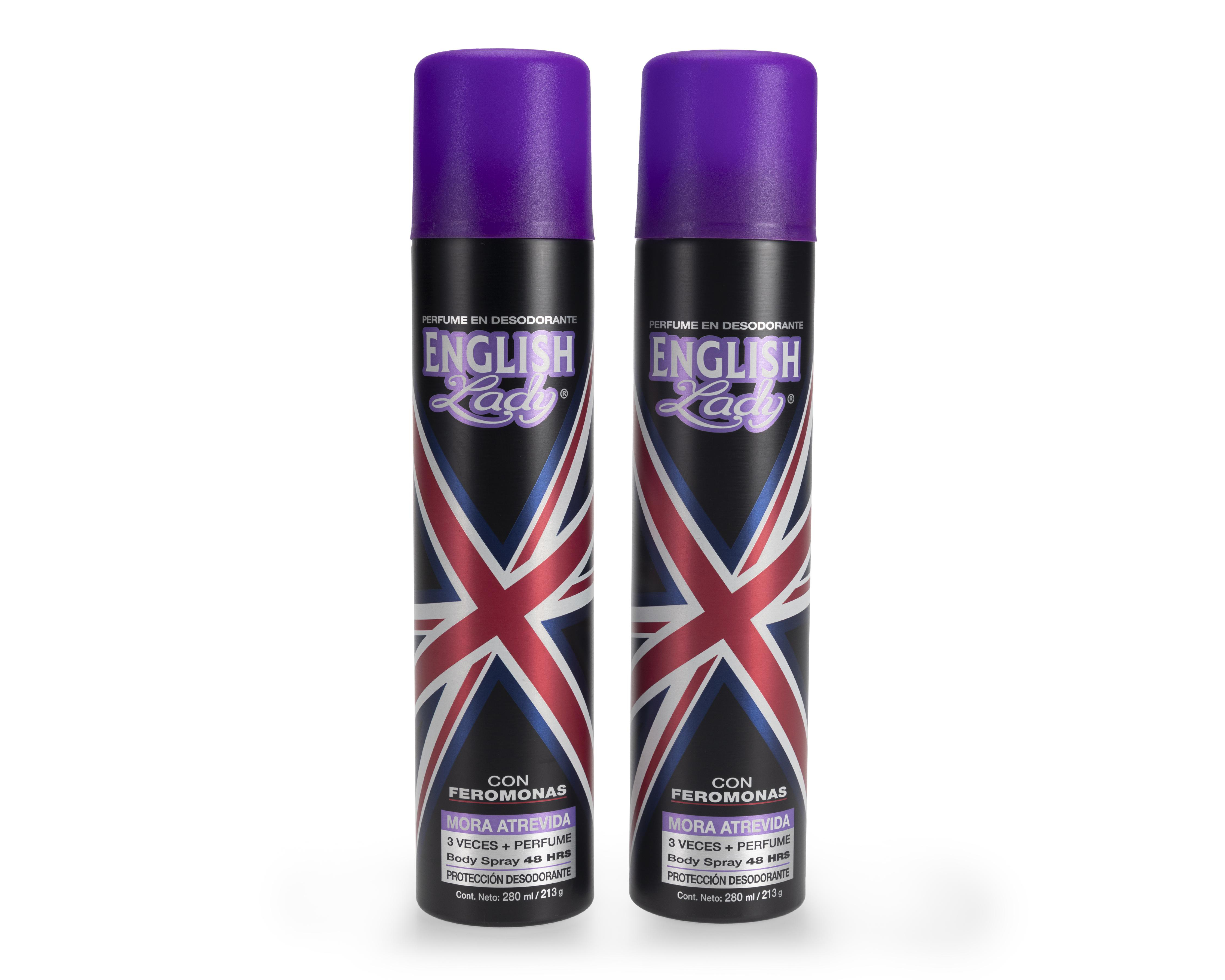 Desodornate English Lady en Aerosol Mora Atrevida 2 Piezas $139