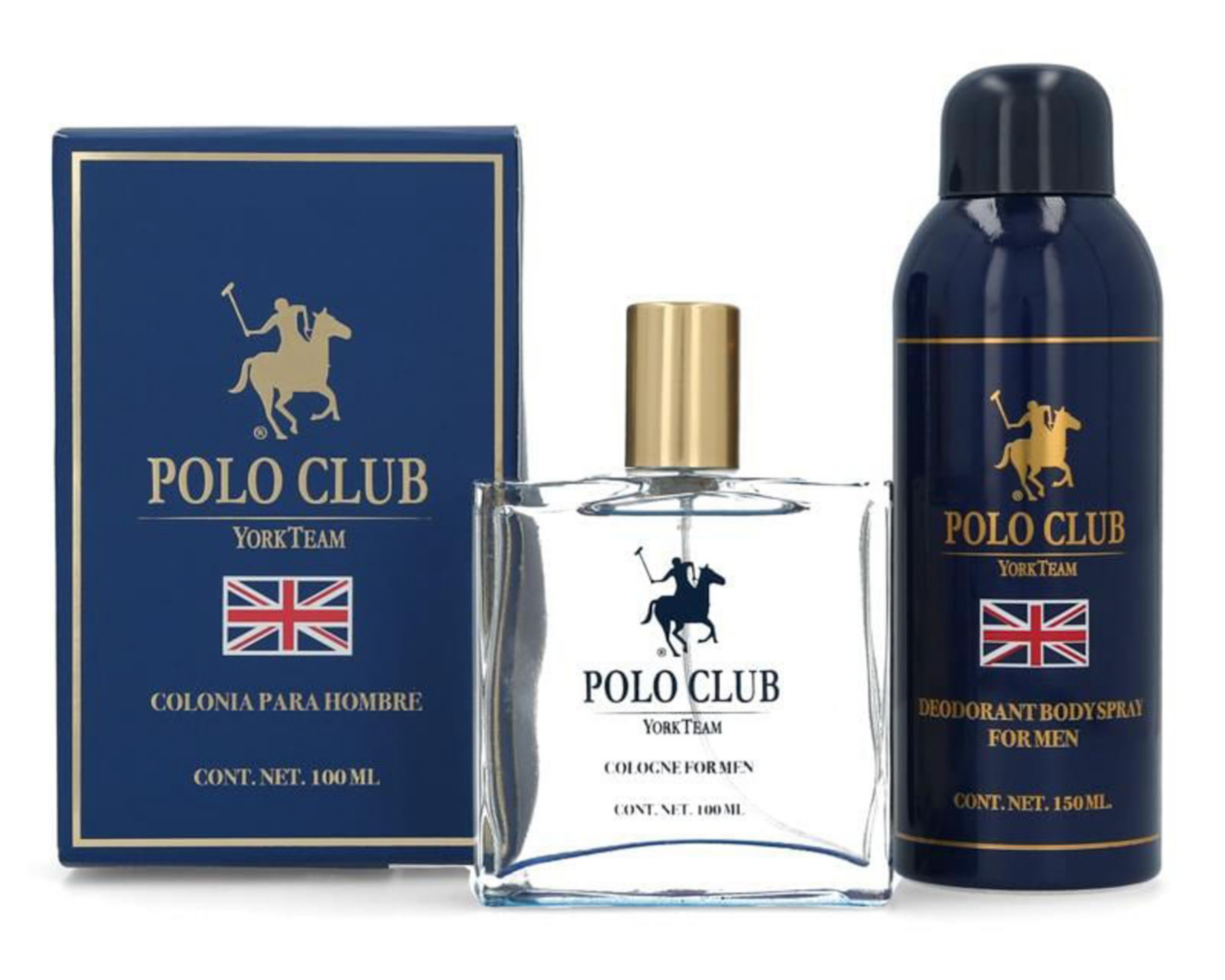 Foto 2 pulgar | Estuche para Hombre York Team Polo Club Blue 2 Piezas