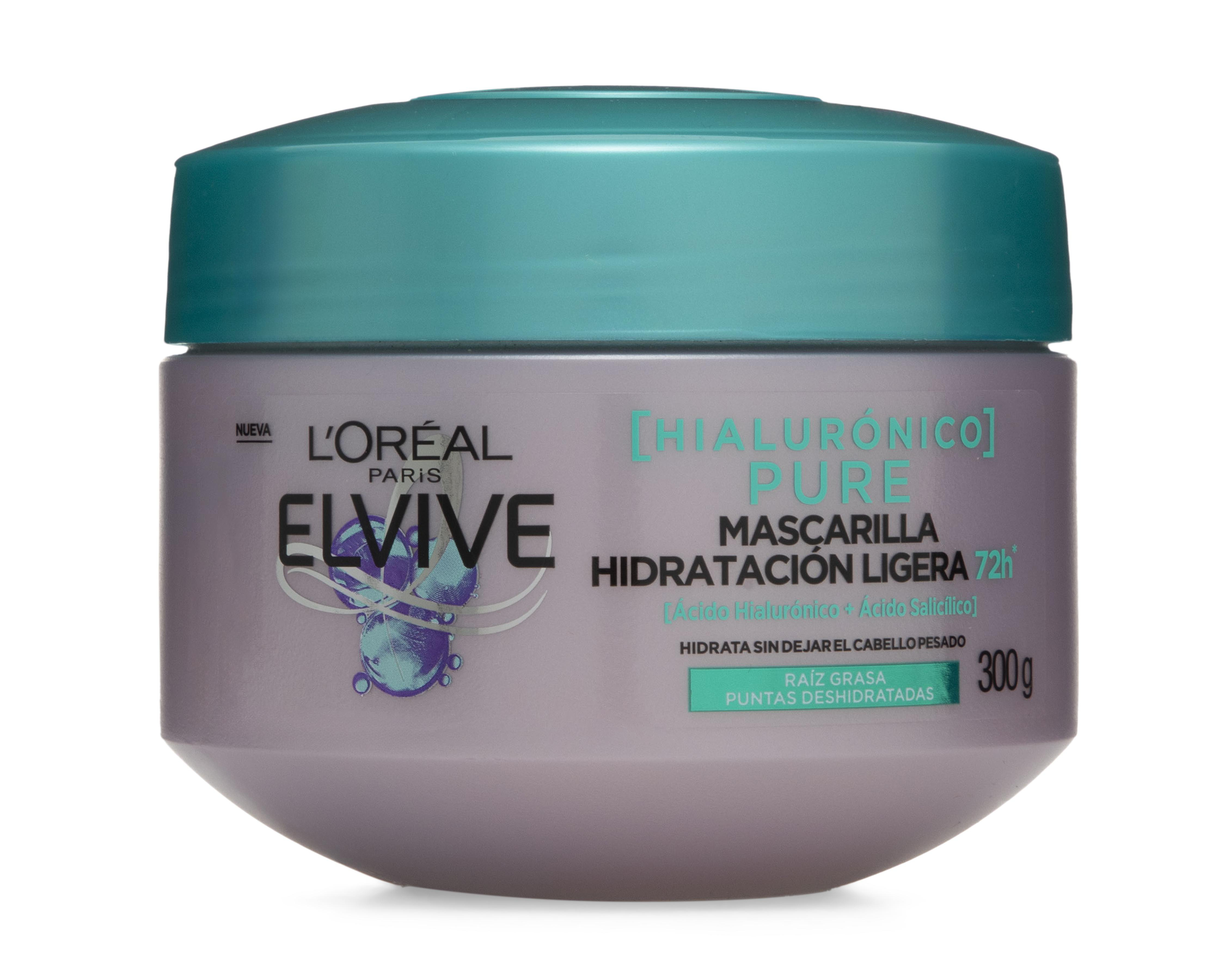 Foto 2 pulgar | Mascarilla Hidratación Ligera L’Oréal Elvive Hialurónico Pure 300 g