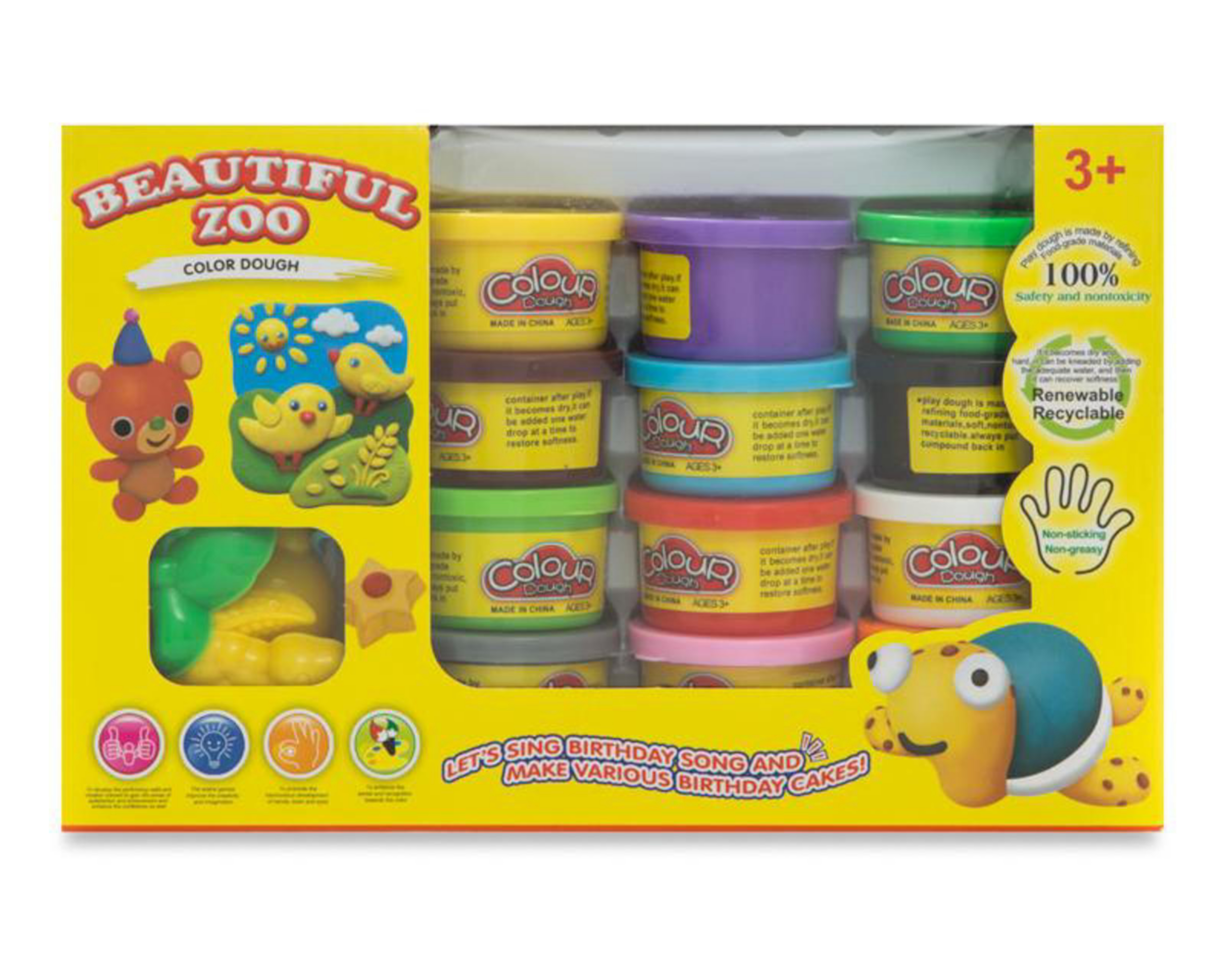 Foto 2 pulgar | Set de Plastilinas Beautiful Zoo