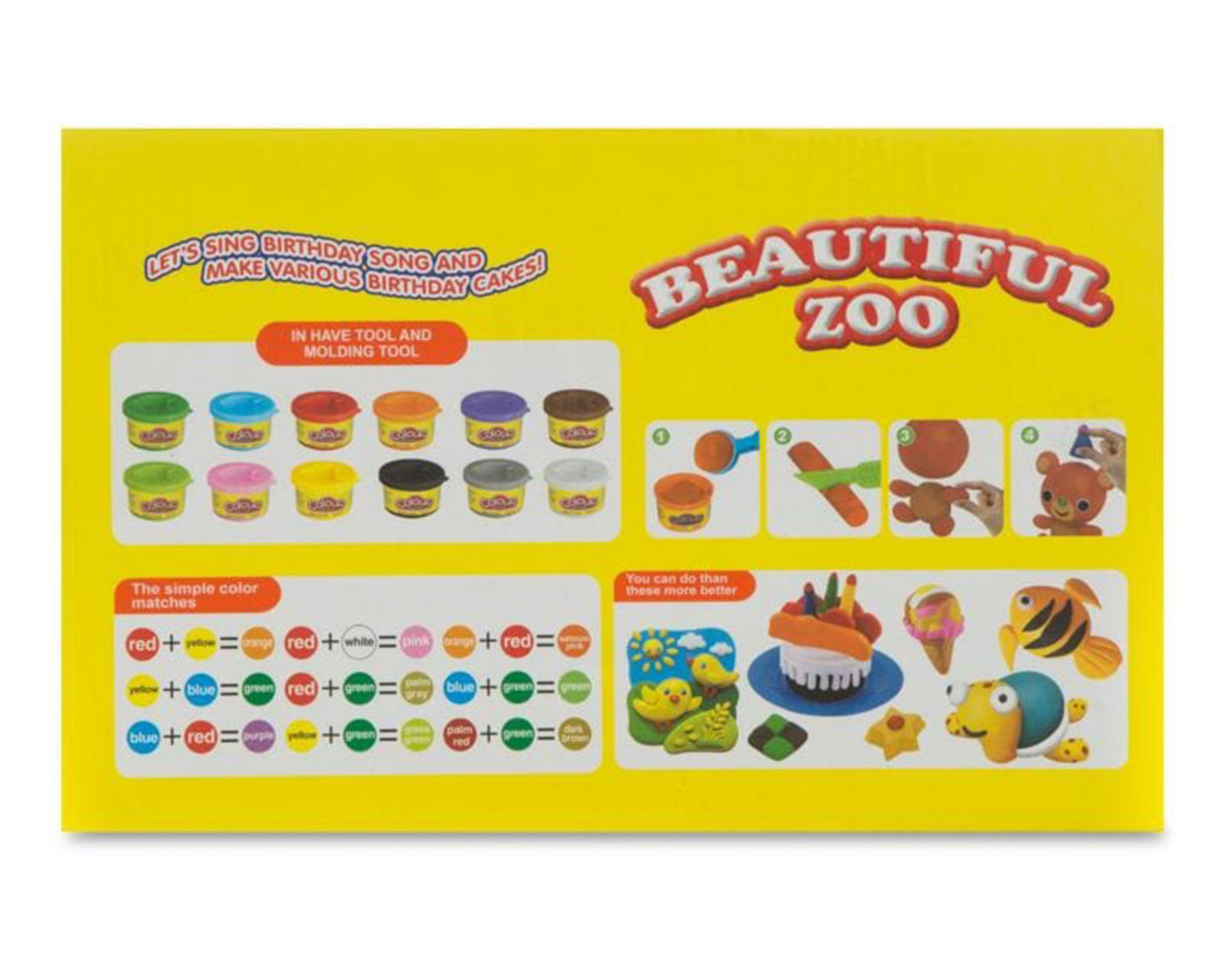 Foto 3 pulgar | Set de Plastilinas Beautiful Zoo